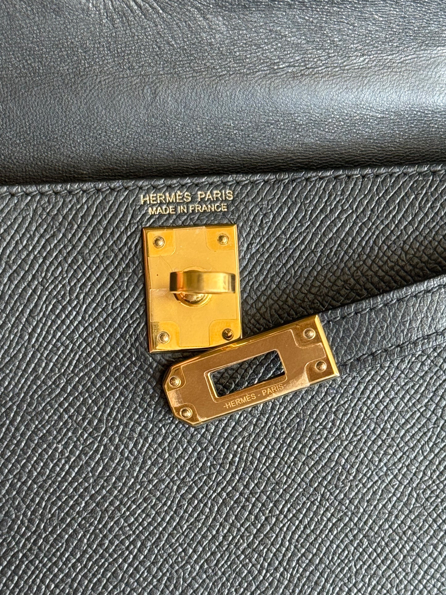 Hermes Black Epsom & Gold Hardware Mini Kelly 20