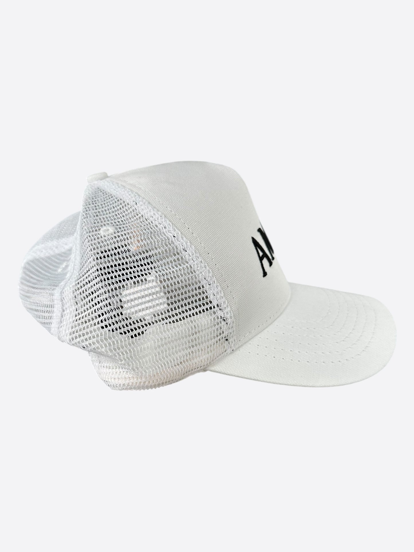Amiri Playboy White & Black Logo Trucker Hat