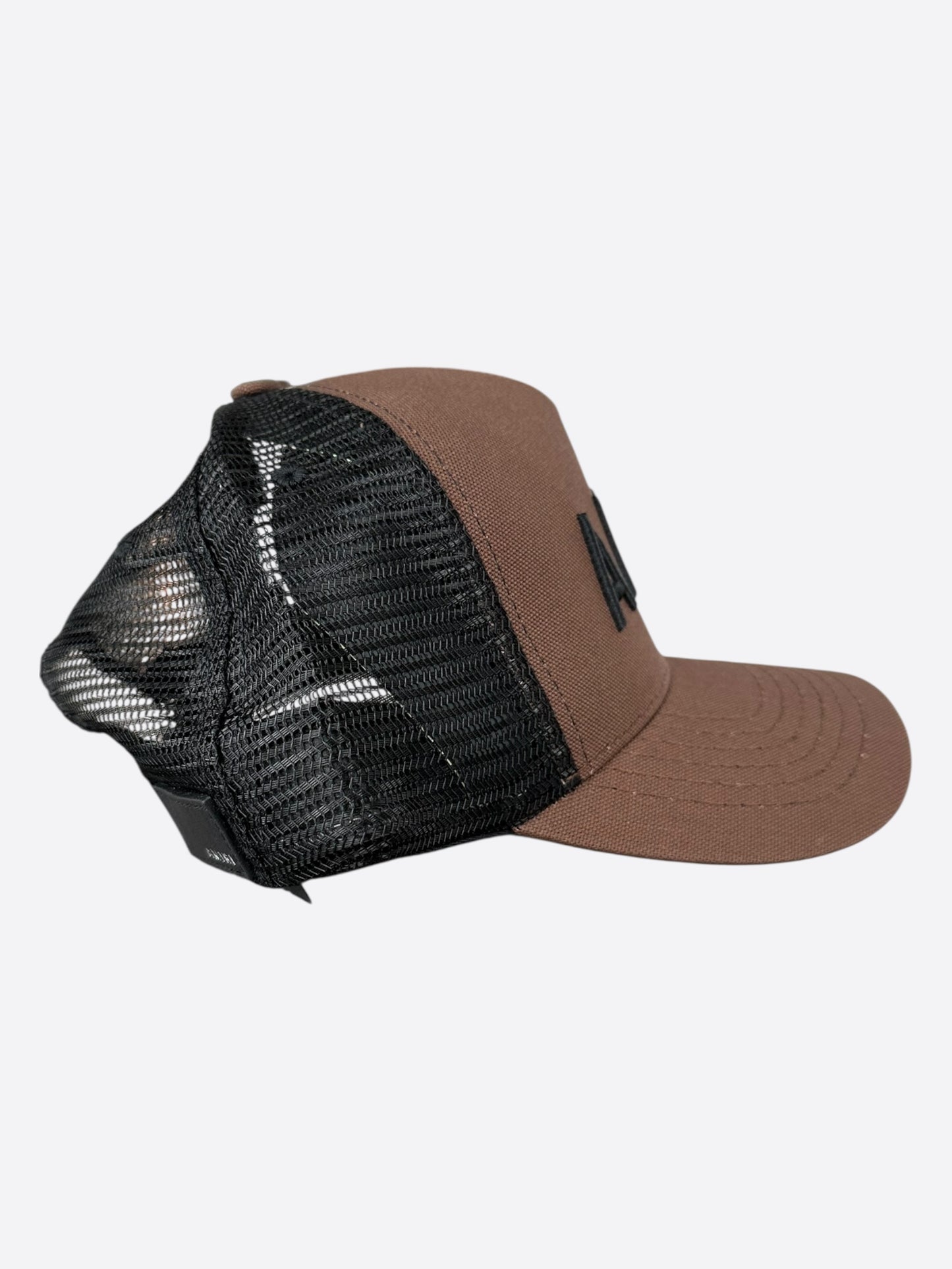 Amiri Brown & Black Logo Trucker Hat