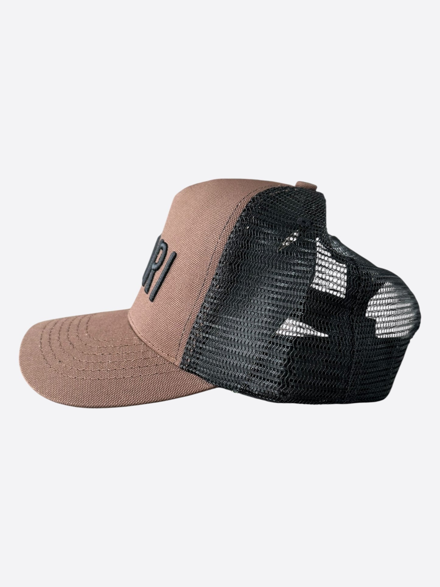 Amiri Brown & Black Logo Trucker Hat