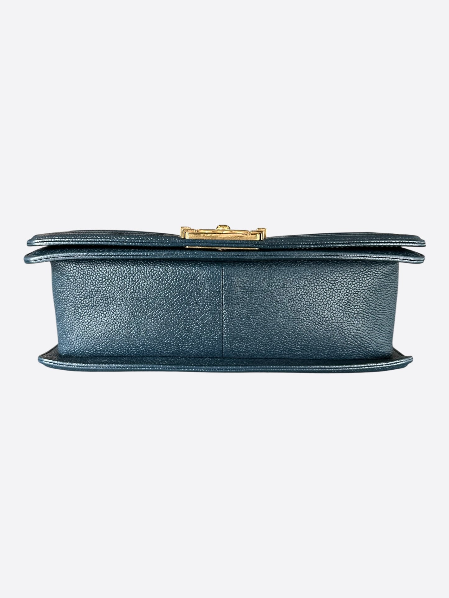 Chanel Blue Quilted Caviar Medium Boy Bag