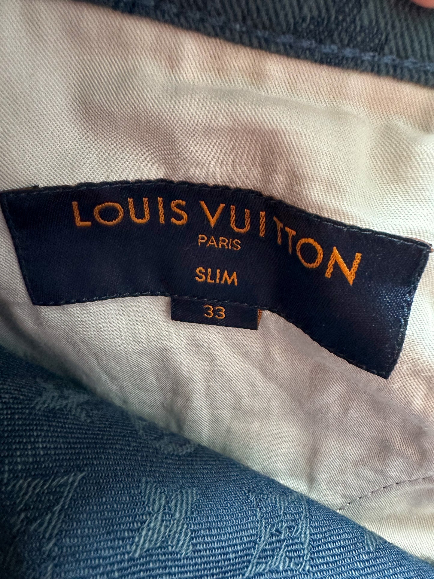 Louis Vuitton Blue Monogram Slim Jeans