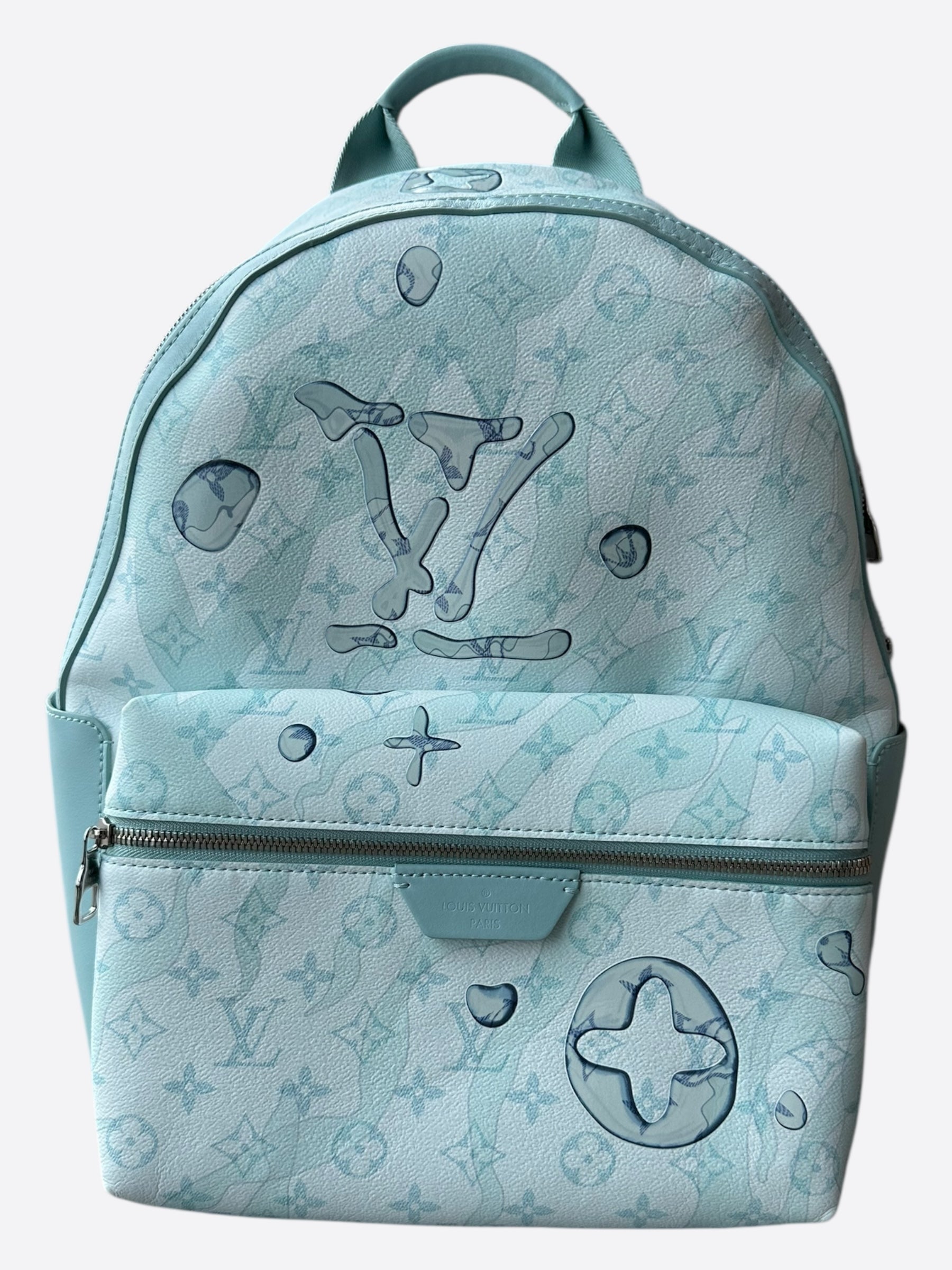 louis vuitton backpack that has snaps Louis Vuitton Aqua Garden Monogram Discovery Backpack
