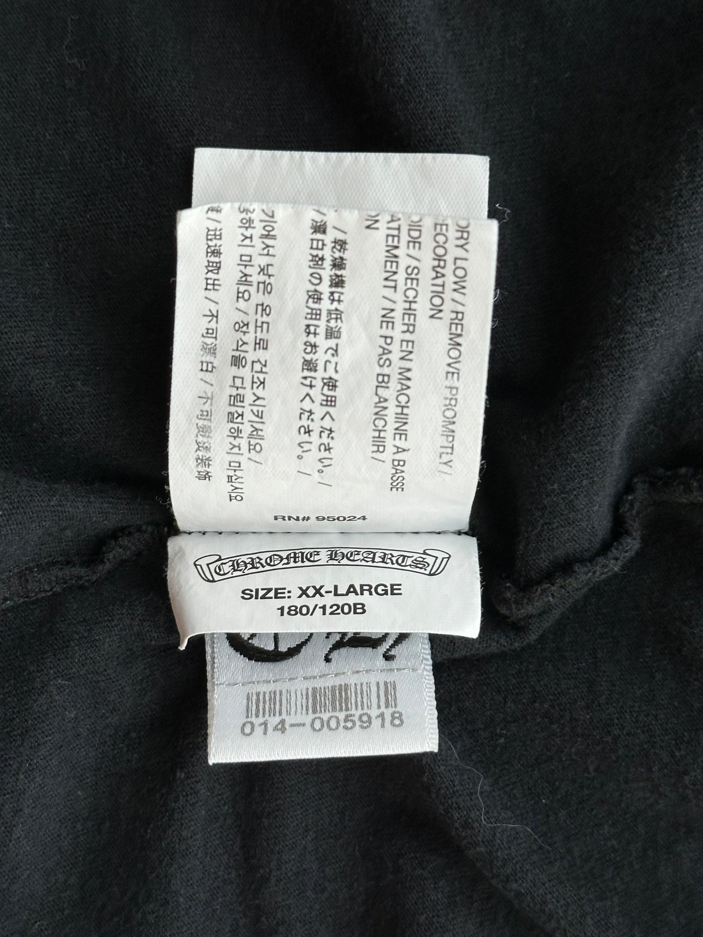 Chrome Hearts Black & White Cross Logo T-Shirt