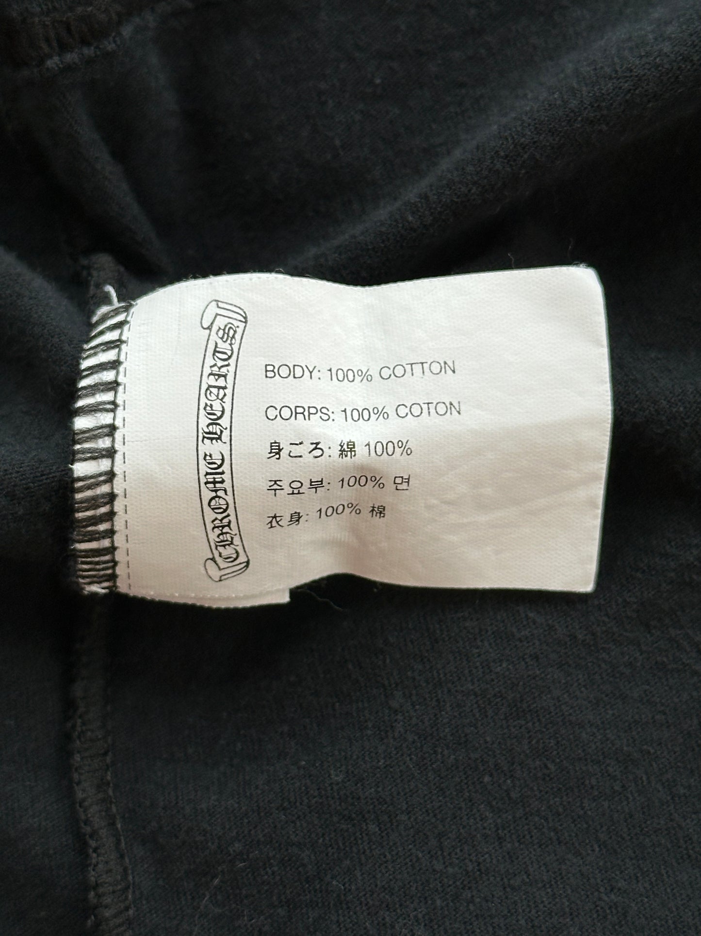 Chrome Hearts Black & White Dagger Logo T-Shirt