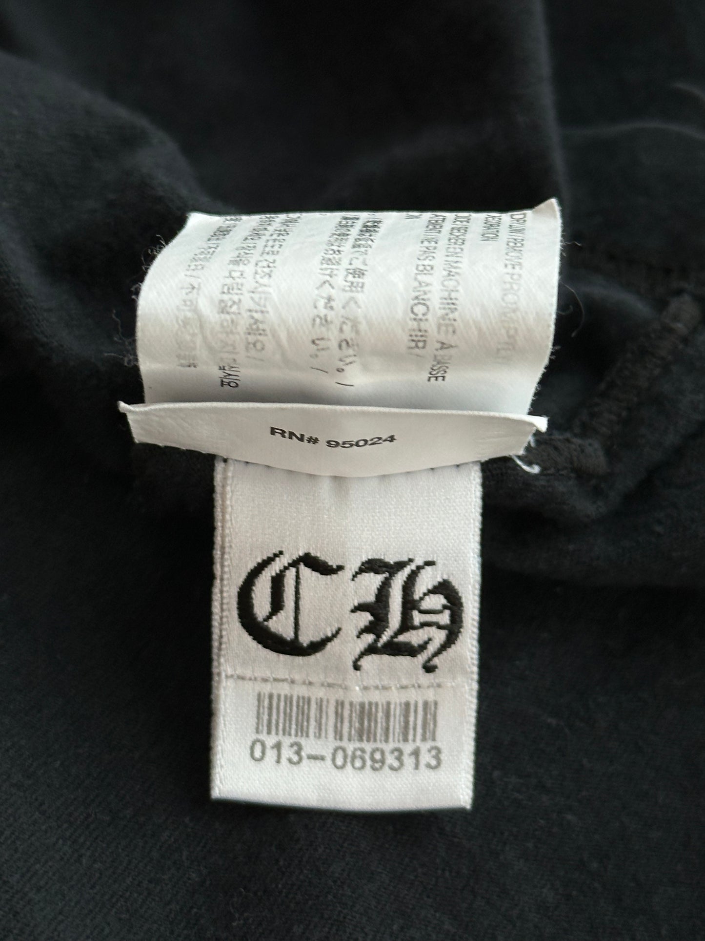 Chrome Hearts Black & White Dagger Logo T-Shirt