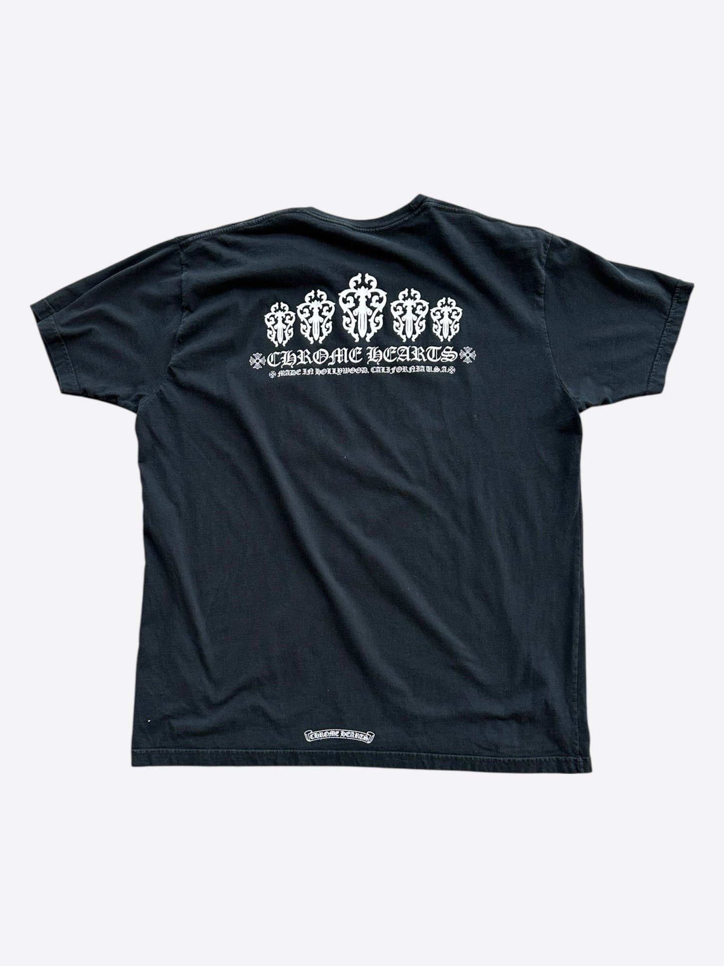 Chrome Hearts Black & White Dagger Logo T-Shirt