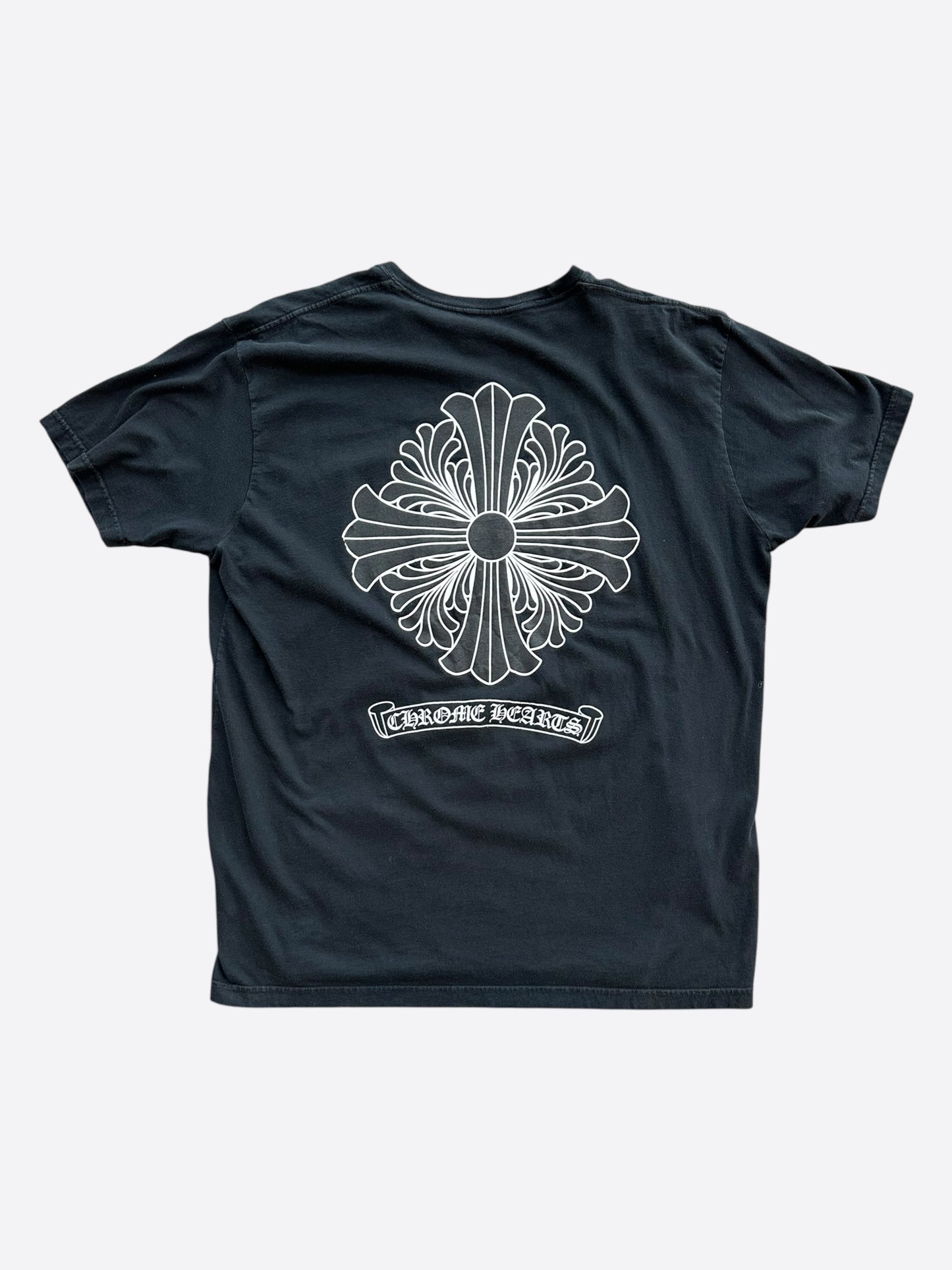 Chrome Hearts Black & White Cross Logo T-Shirt