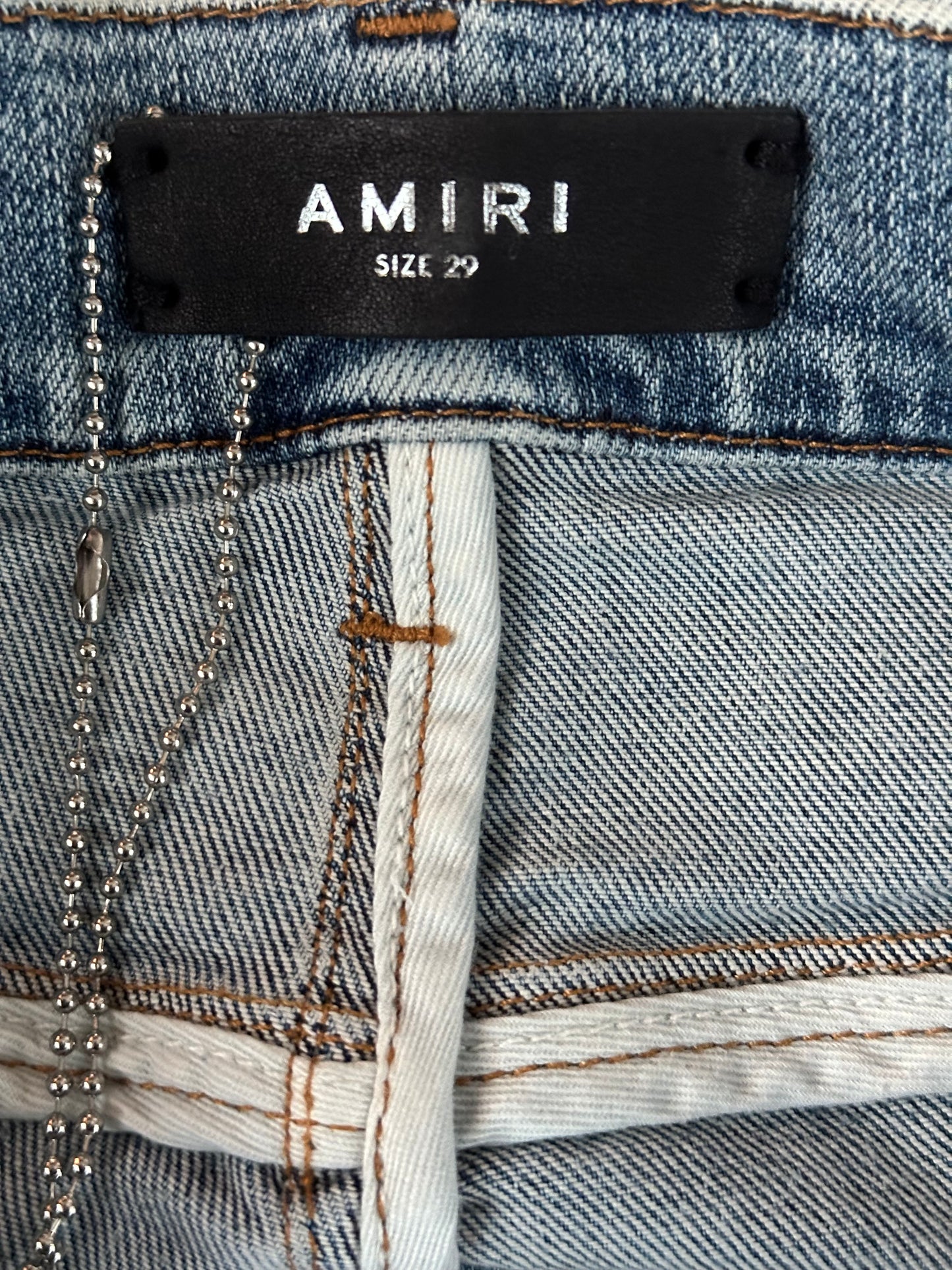 Amiri Stone Indigo Stack Jeans
