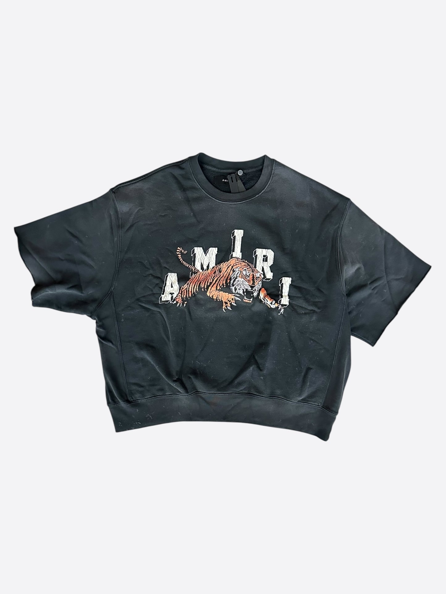 Amiri Black & White Tiger Logo Sweater T-Shirt