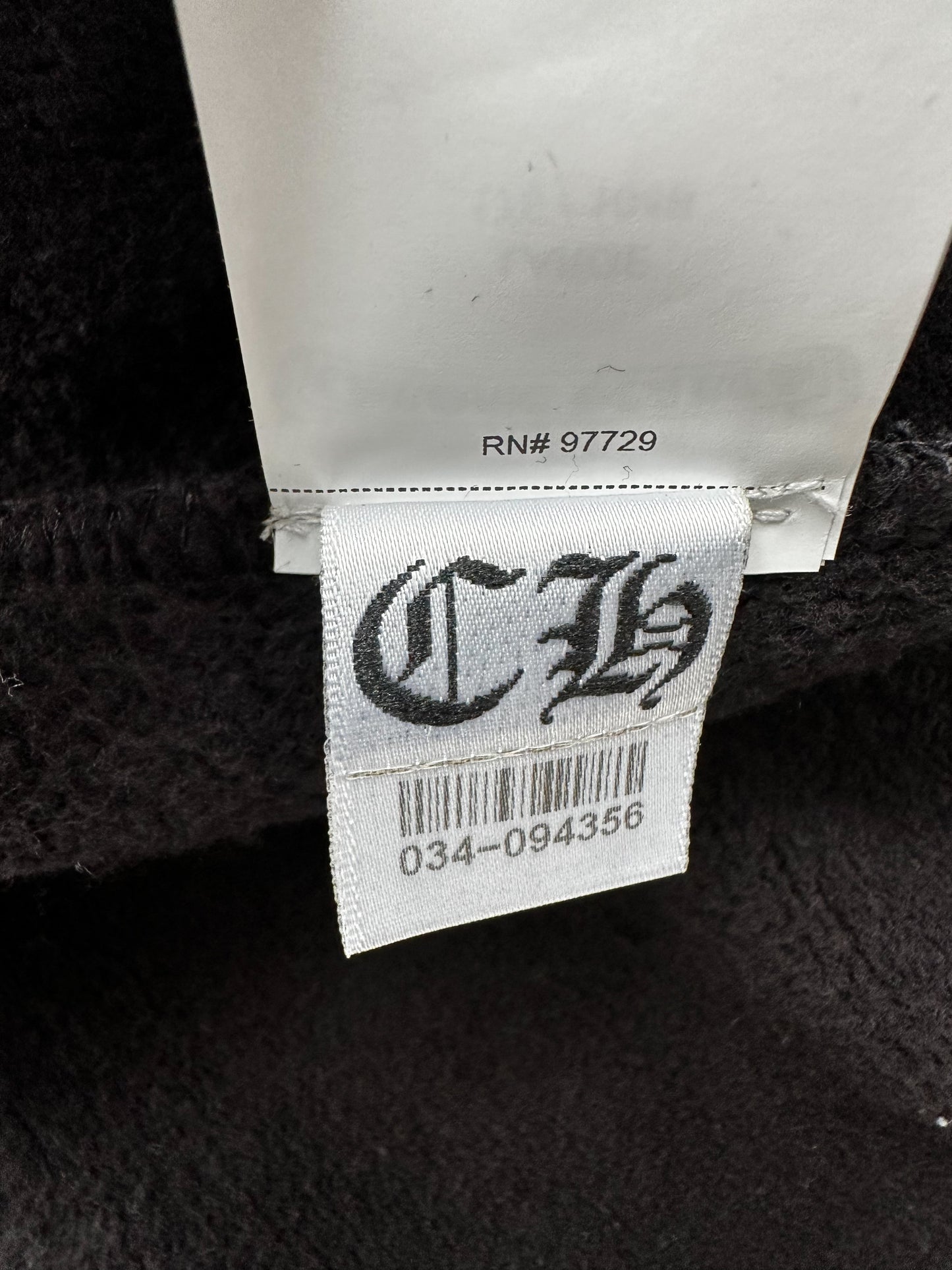 Chrome Hearts Black & White Triple Cross Embroidered Zip Up Hoodie
