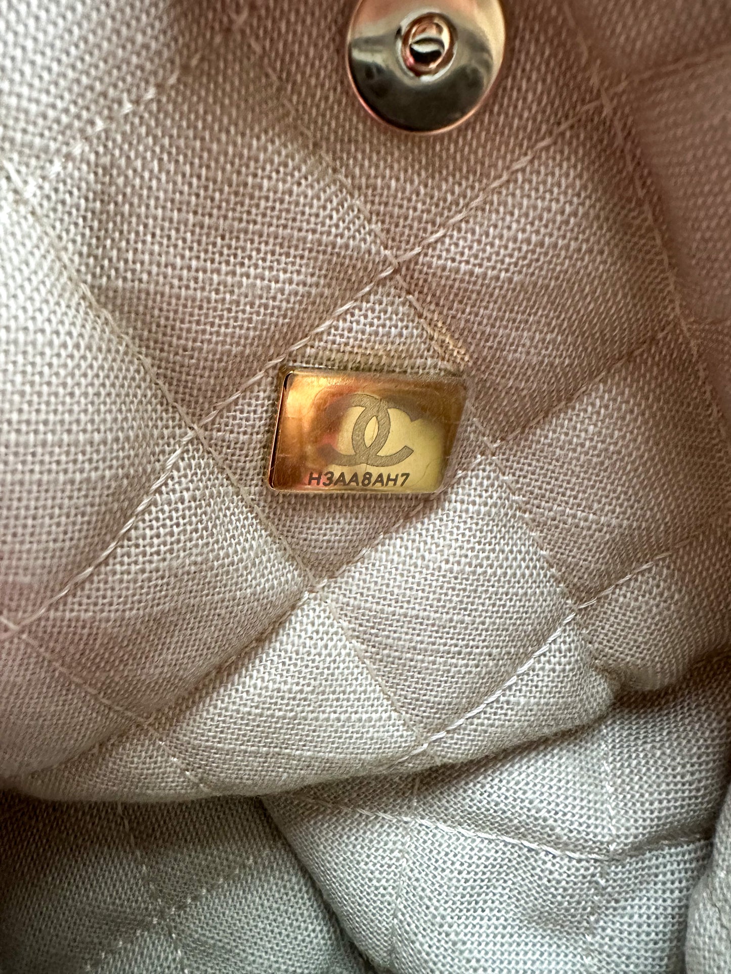 Chanel Pink Woven Small Tote Bag