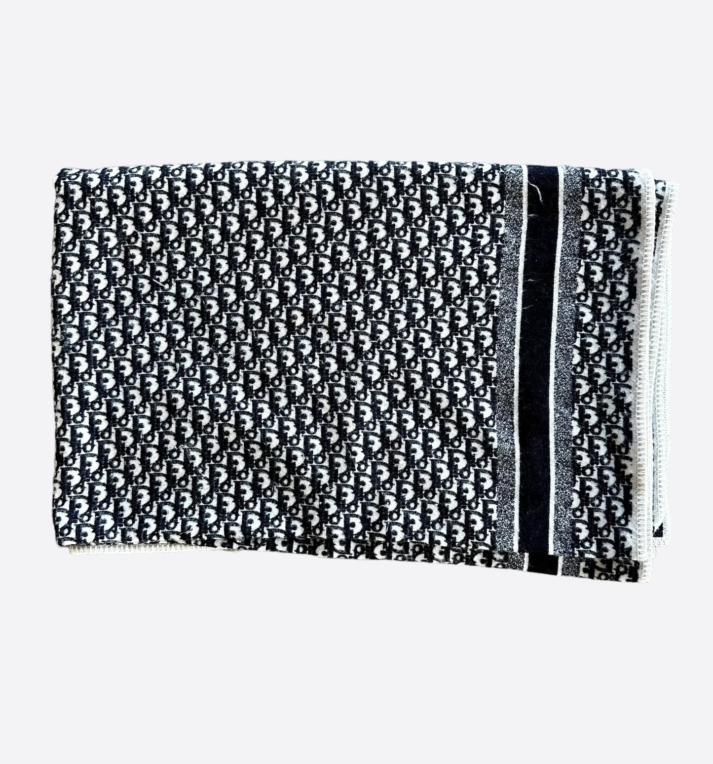 Dior White & Blue Oblique Blanket