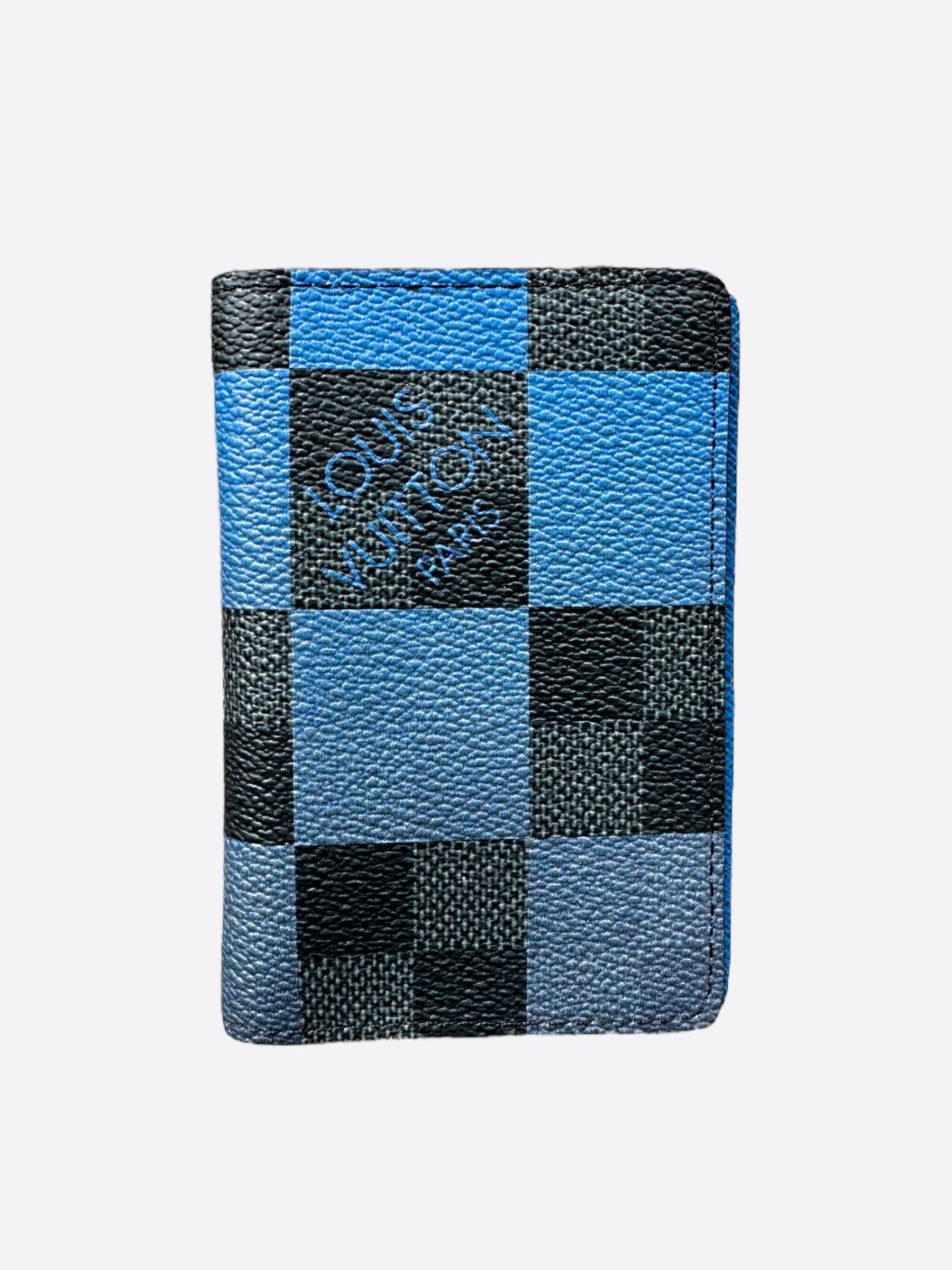 LOUIS VUITTON Damier Graphite Giant Pocket Organizer Blue 643590