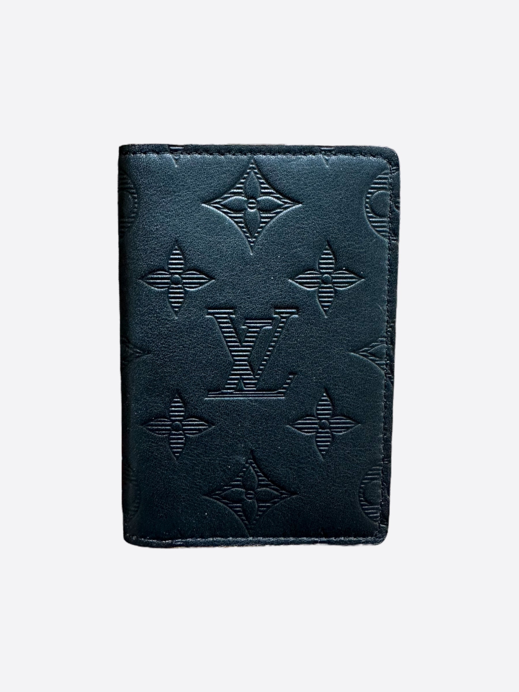 Louis Vuitton Black Shadow Monogram Pocket Organizer