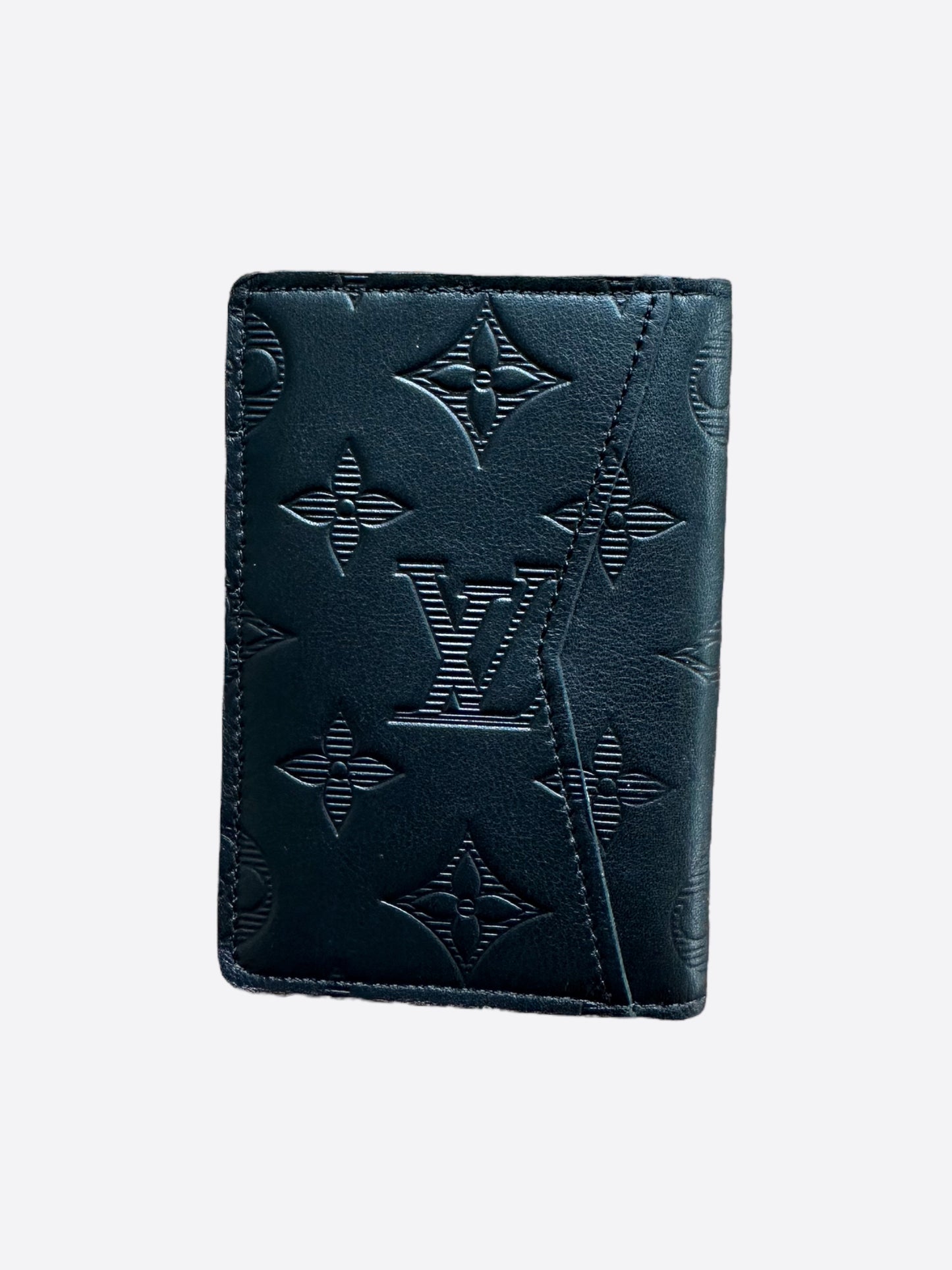 Louis Vuitton Black Shadow Monogram Pocket Organizer