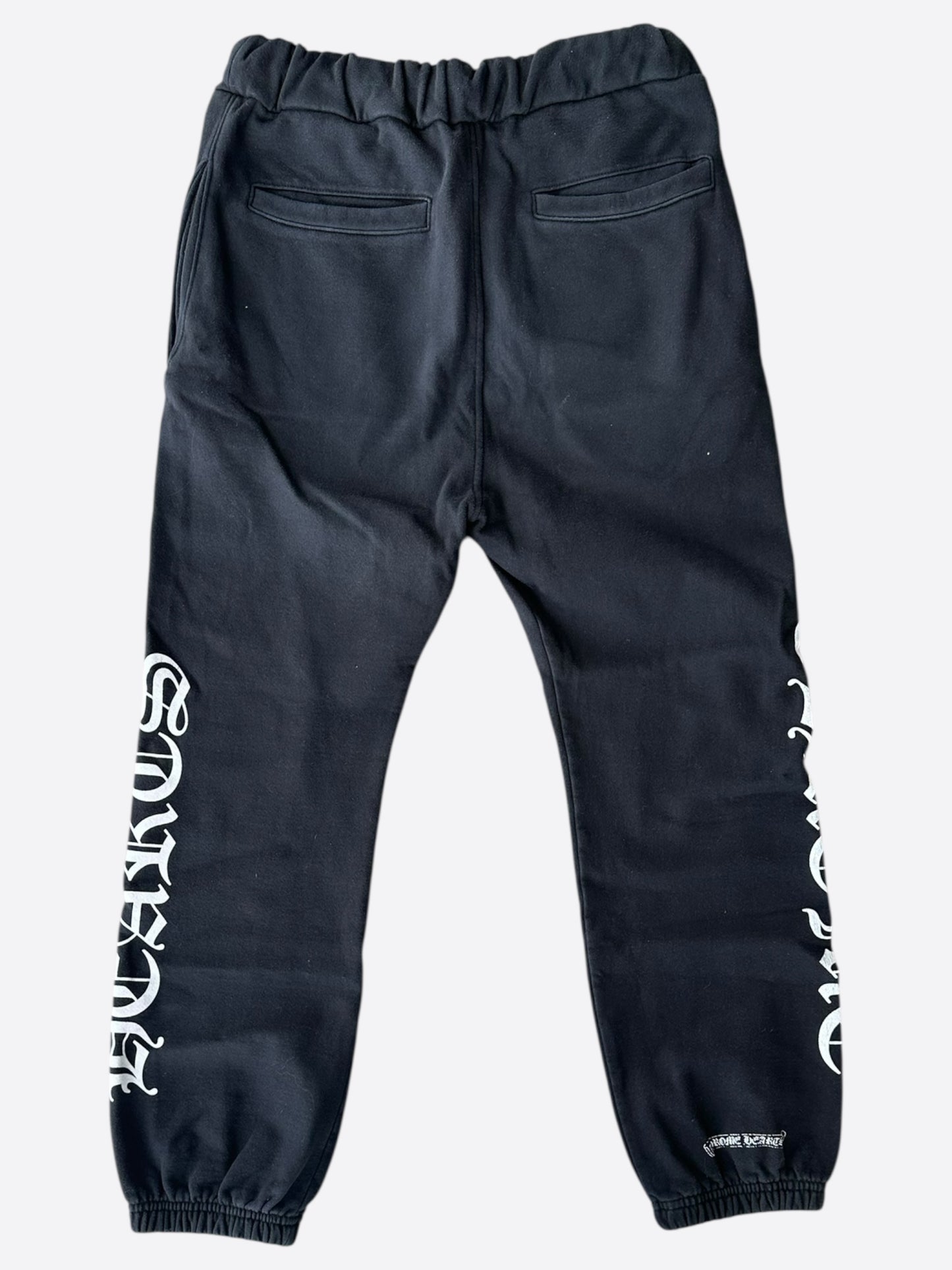 Chrome Hearts Black & White Horseshoe Logo Sweatpants