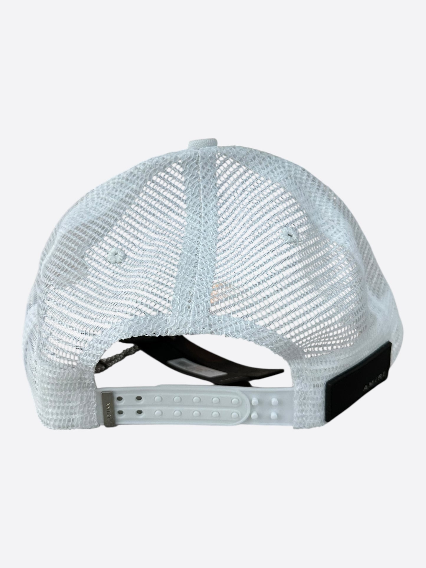 Amiri White & Black Zig-Zag Logo Trucker Hat