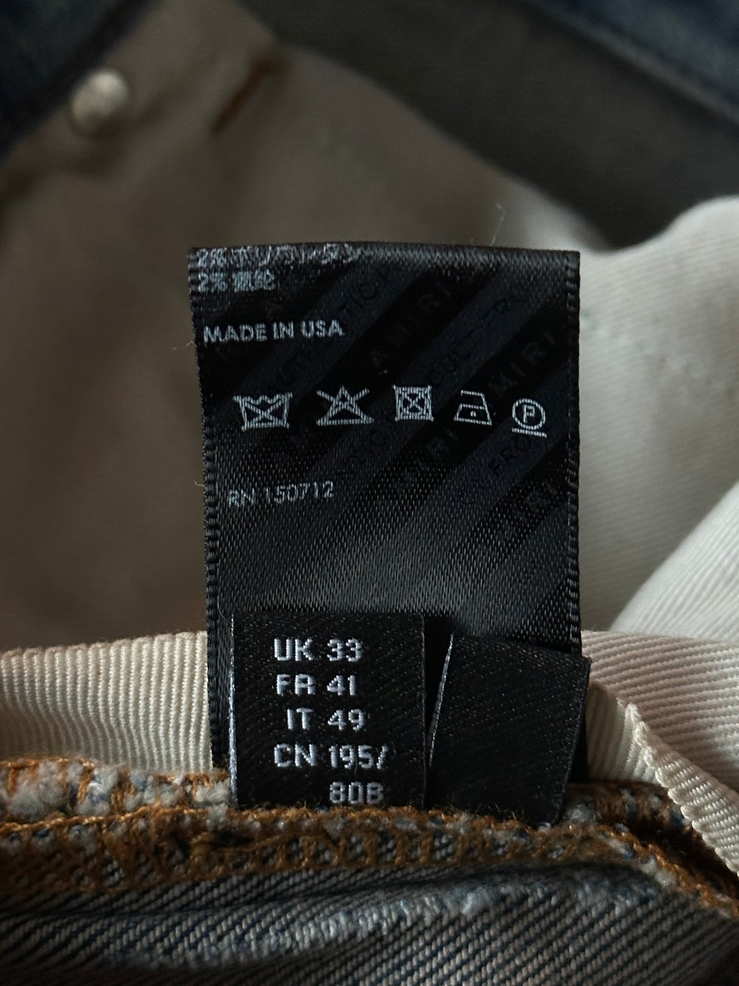 Amiri Clay Indigo Pink Patch MX1 Jeans