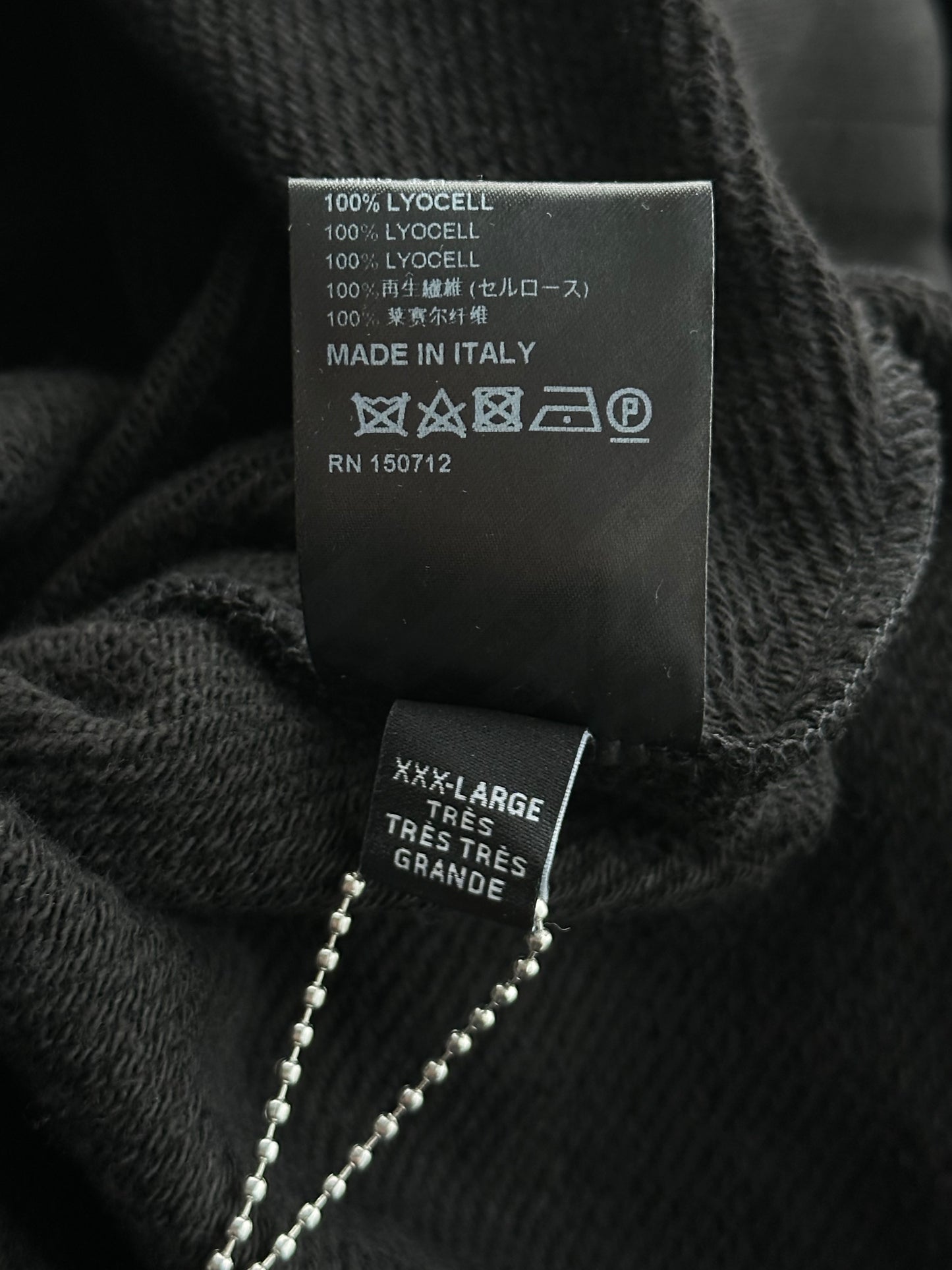 Amiri Black & White Staggered Logo Hoodie