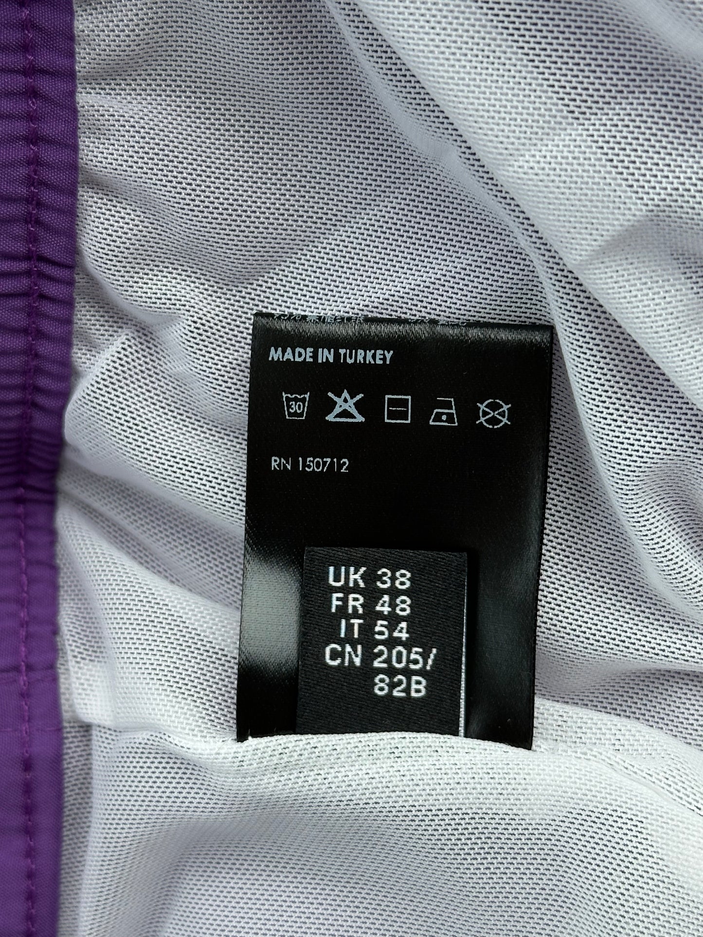 Amiri Purple & White MA Bar Logo Swimshorts