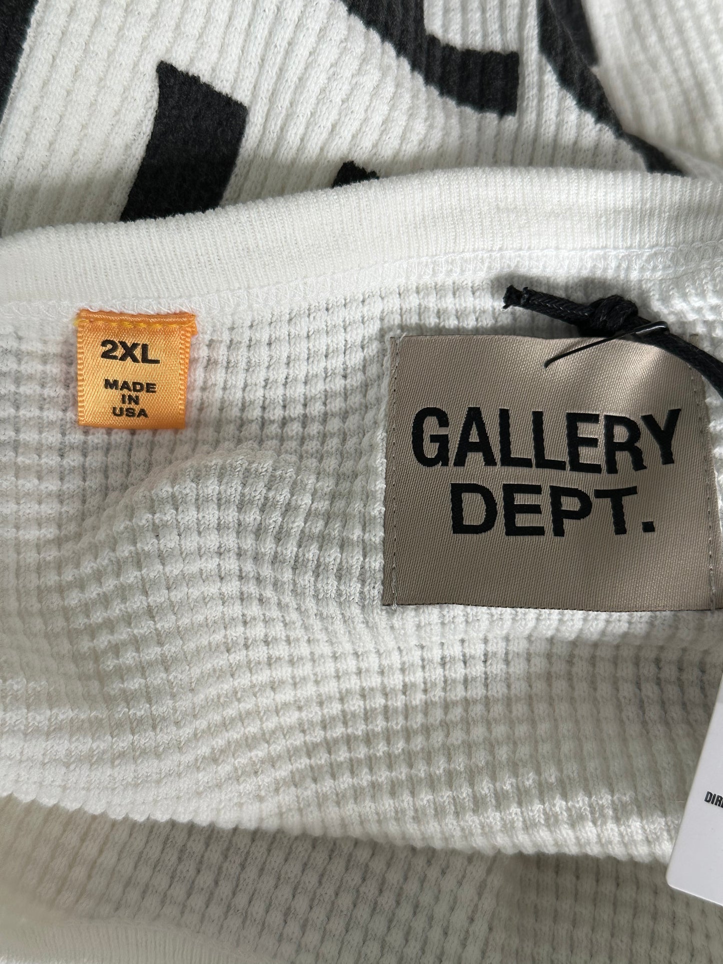 Gallery Dept Cream & Black Logo Thermal Longsleeve T-Shirt