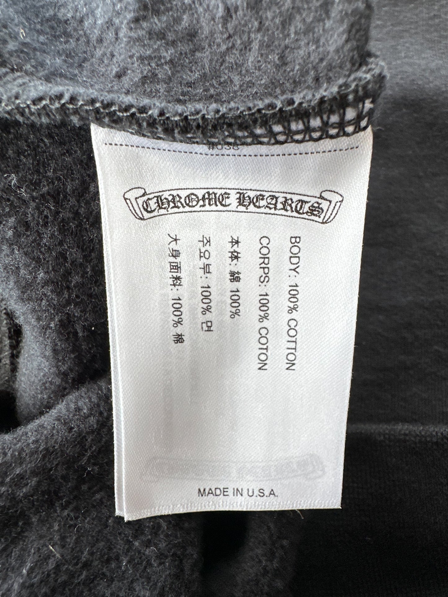 Chrome Hearts Black & White Horseshoe Logo Sweater