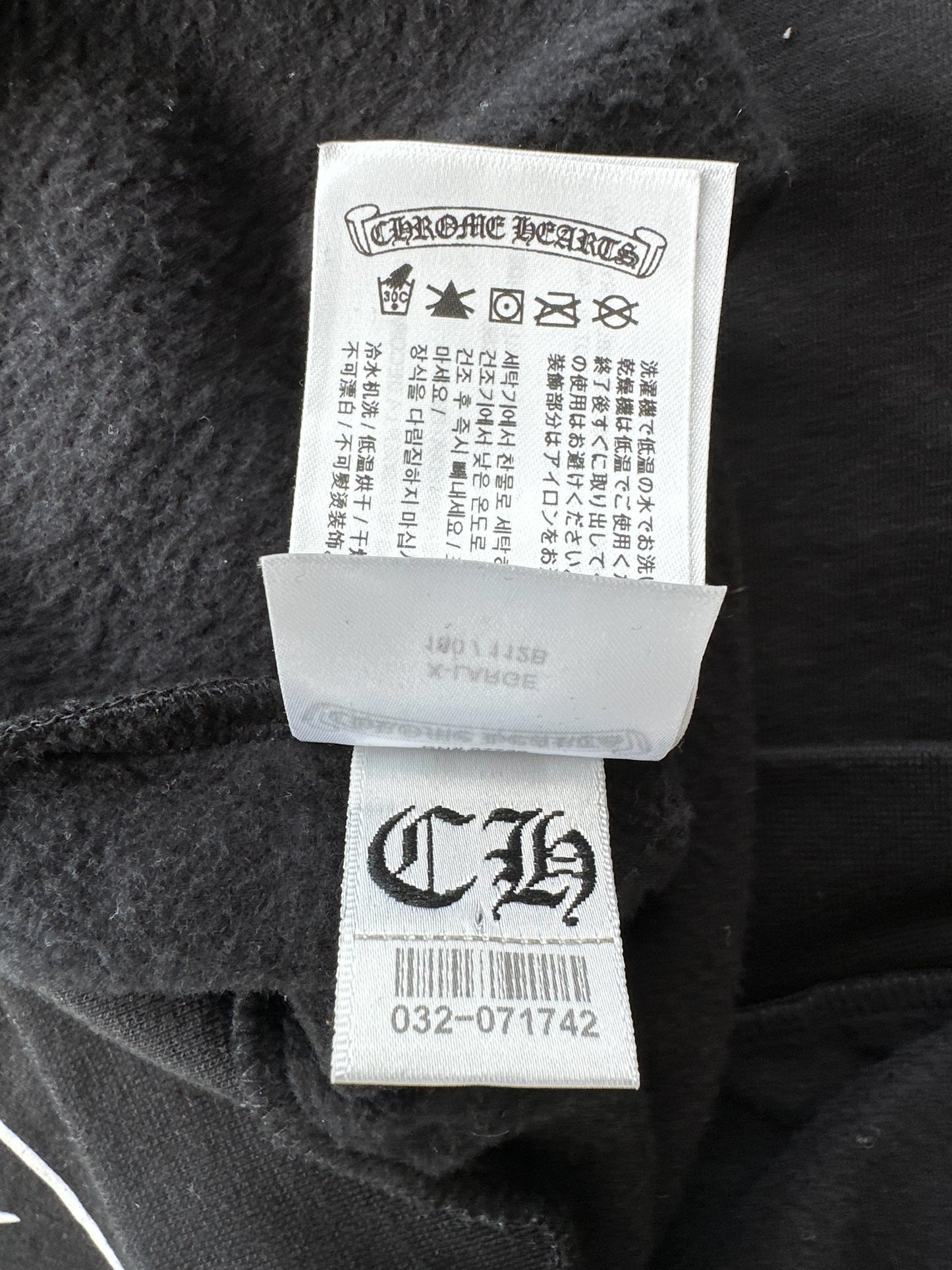Chrome Hearts Black & White Horseshoe Logo Sweater