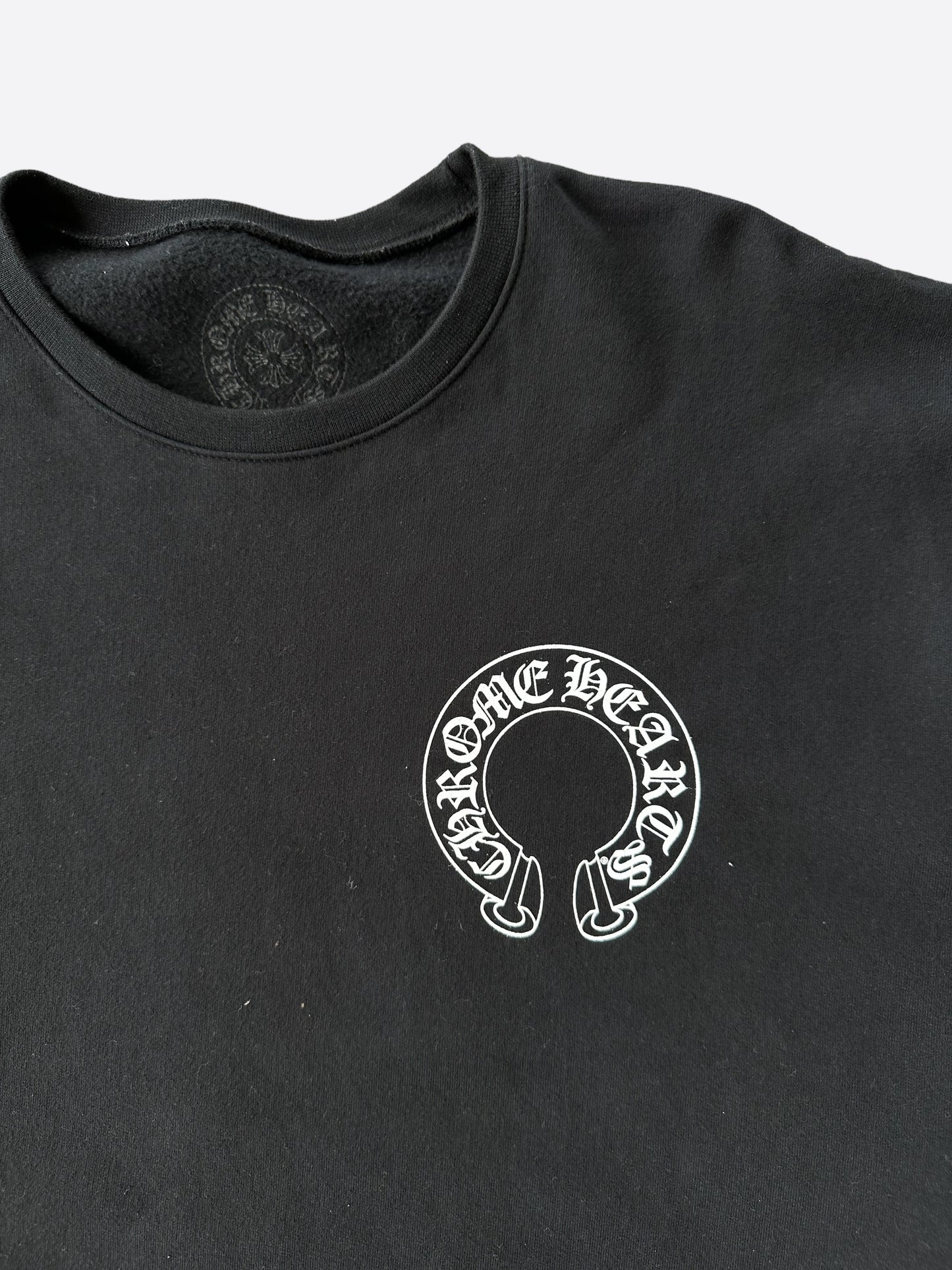 Chrome Hearts Black & White Horseshoe Logo Sweater