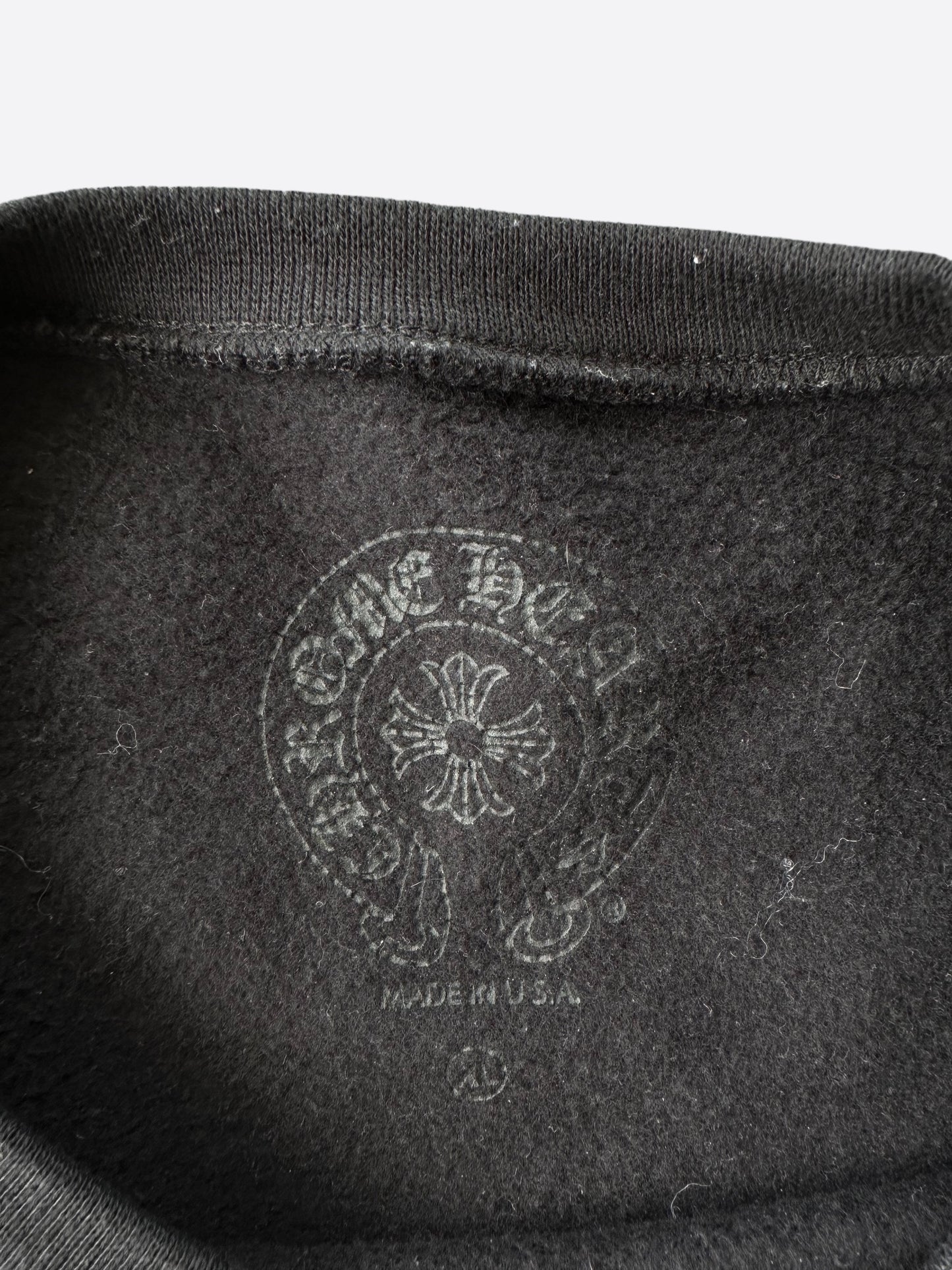 Chrome Hearts Black & White Horseshoe Logo Sweater