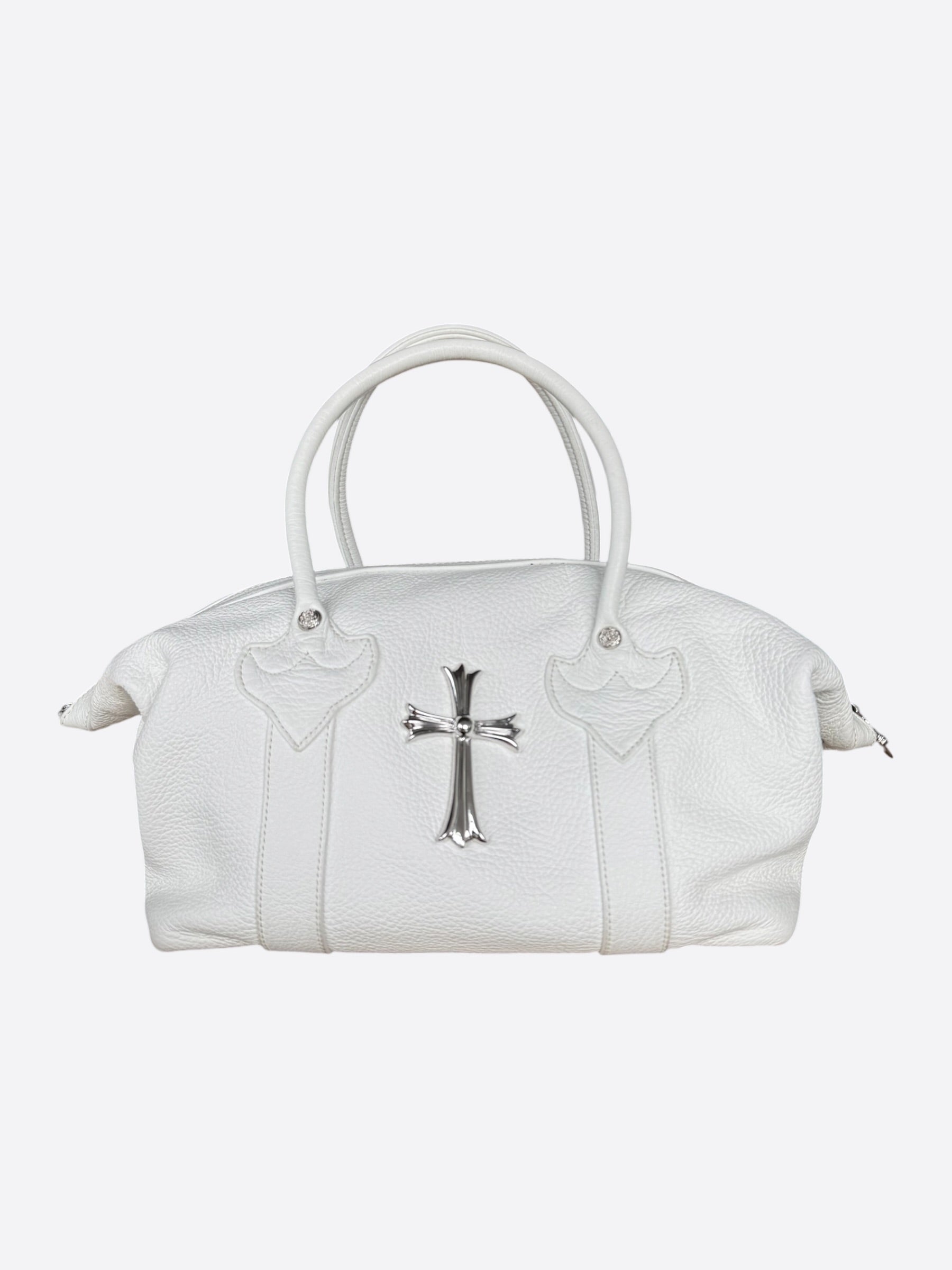 Chrome Hearts White Leather Cross Bag – Savonches