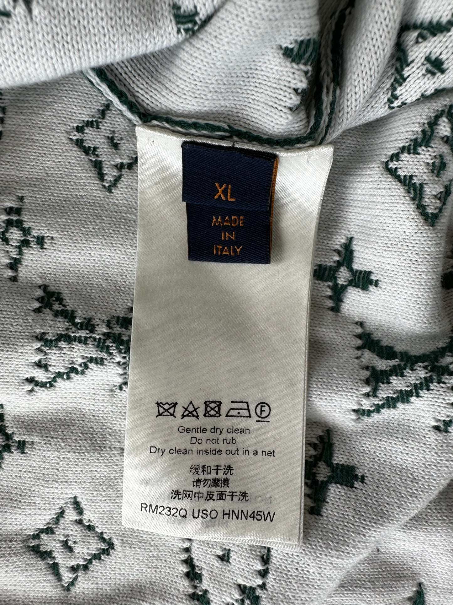 Louis Vuitton Green & White Monogram Gradient Hoodie