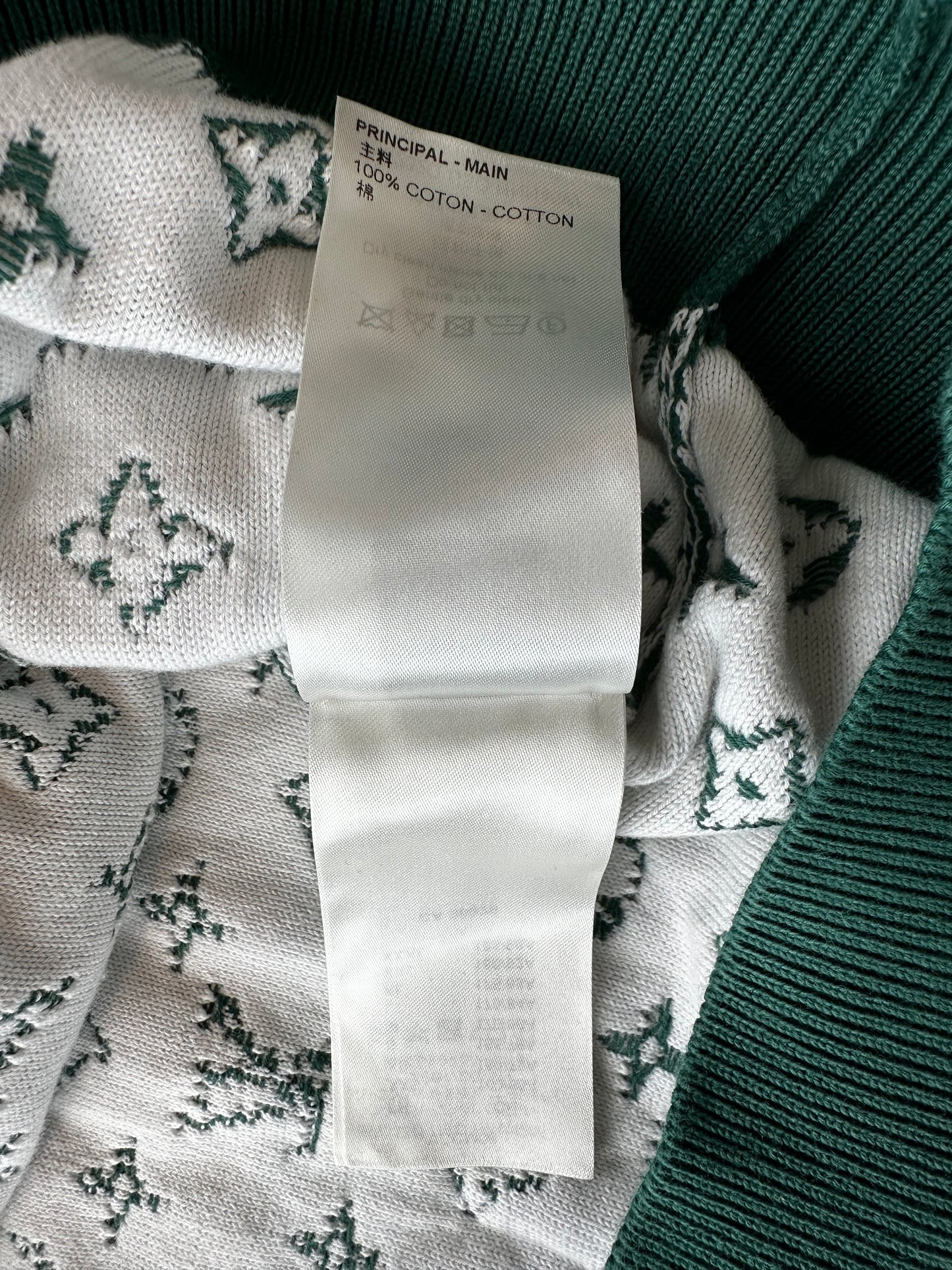 Louis Vuitton Green & White Monogram Gradient Hoodie