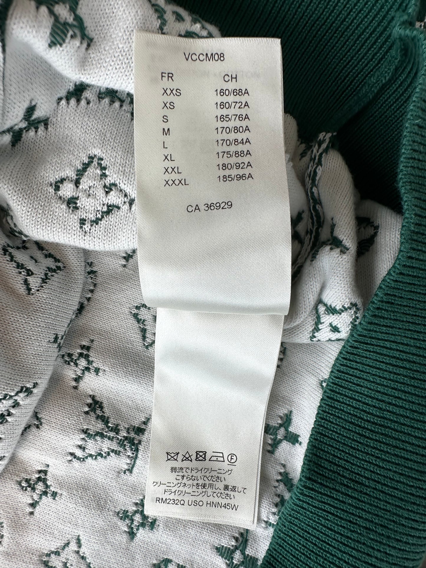 Louis Vuitton Green & White Monogram Gradient Hoodie