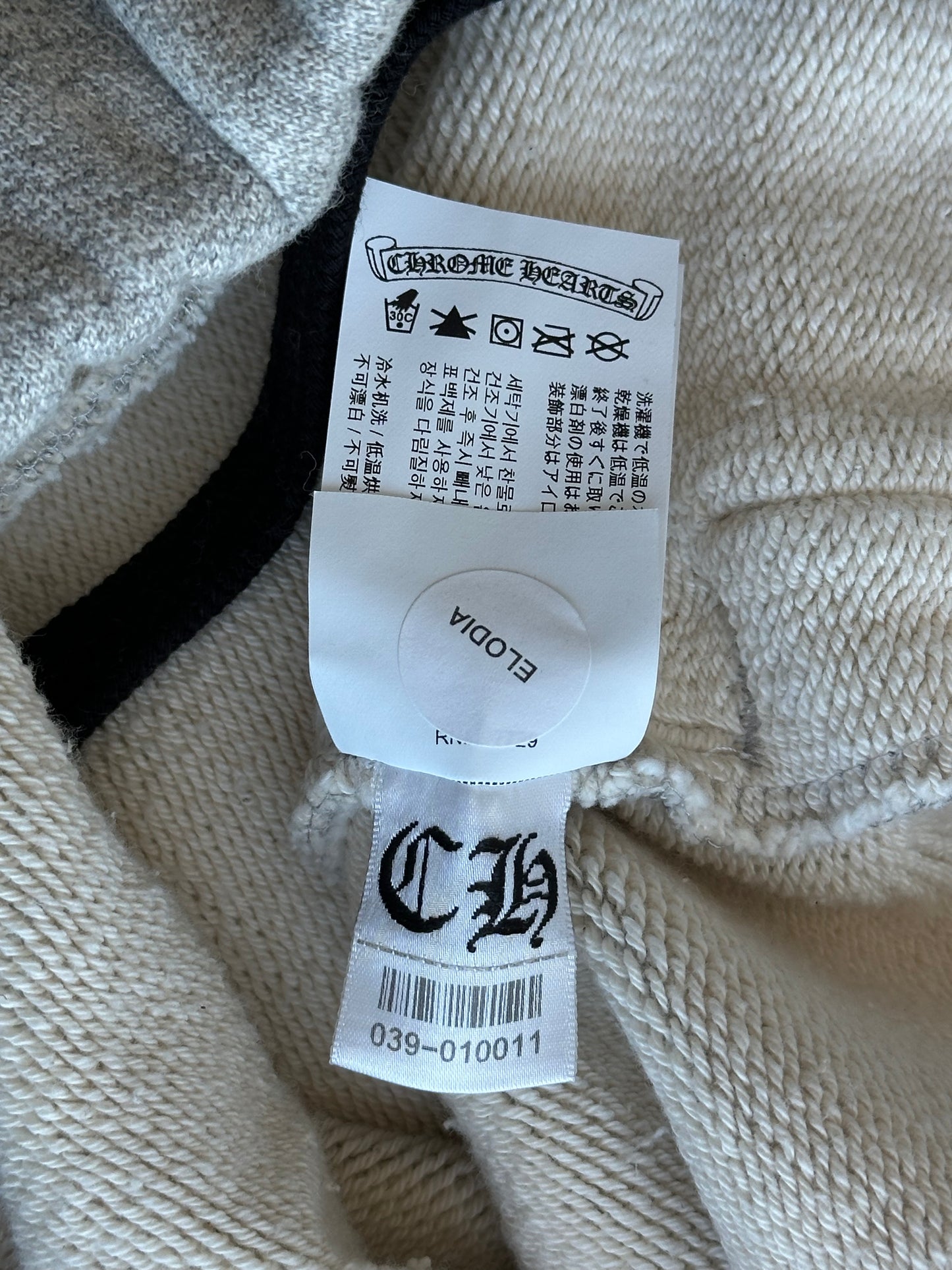 Chrome Hearts Grey & Black CH Logo Embroidered Shorts