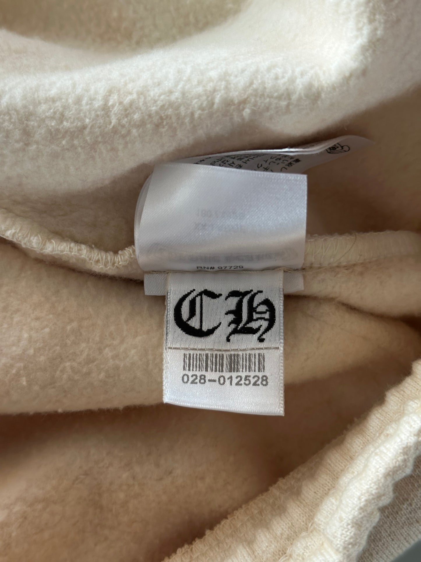 Chrome Hearts Drake Cream & Pink Certified Chrome Cross Logo Sweatpants