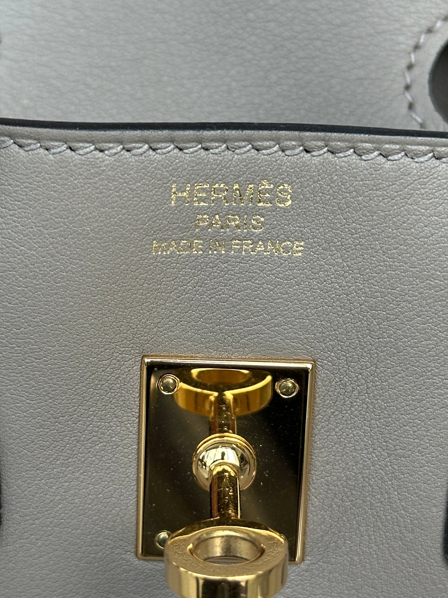 Hermes Gris Asphalte Swift Birkin 25