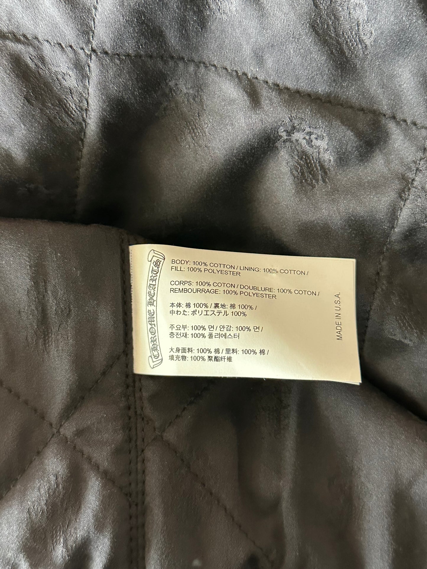 Chrome Hearts Blue & Green Floral Padded Flannel Jacket