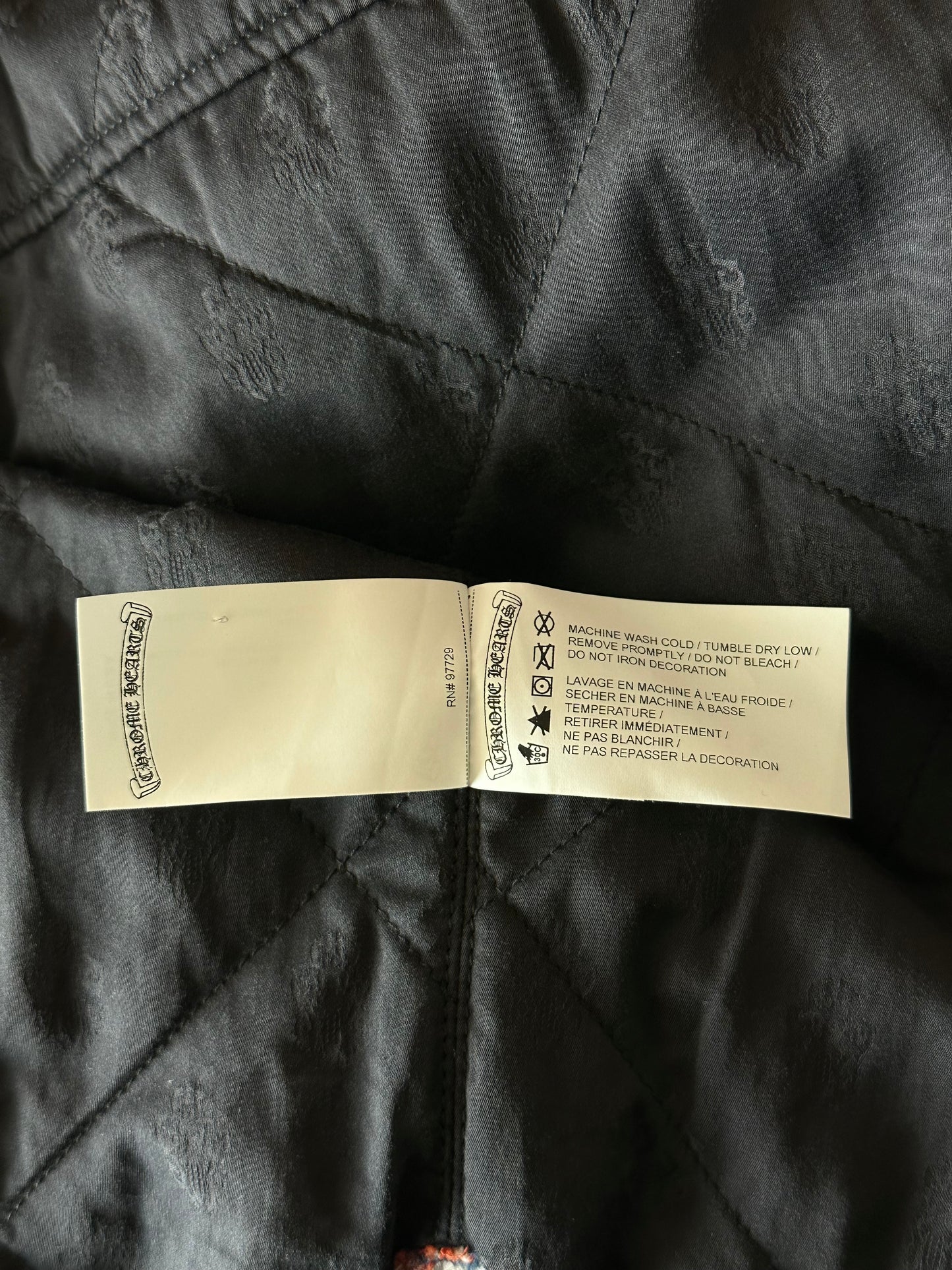 Chrome Hearts Blue & Green Floral Padded Flannel Jacket