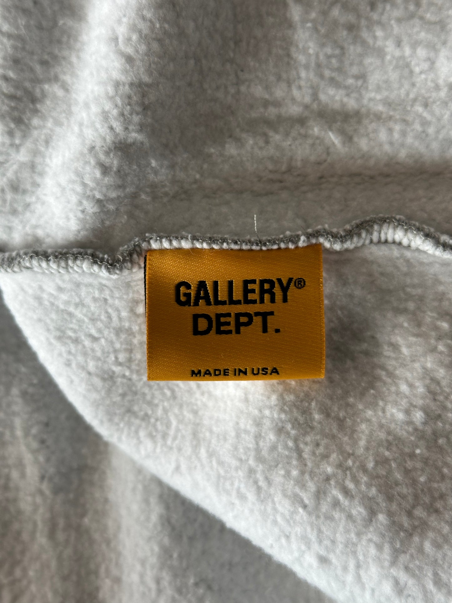 Gallery Dept Grey Boxing Logo Zip Up Hoodie