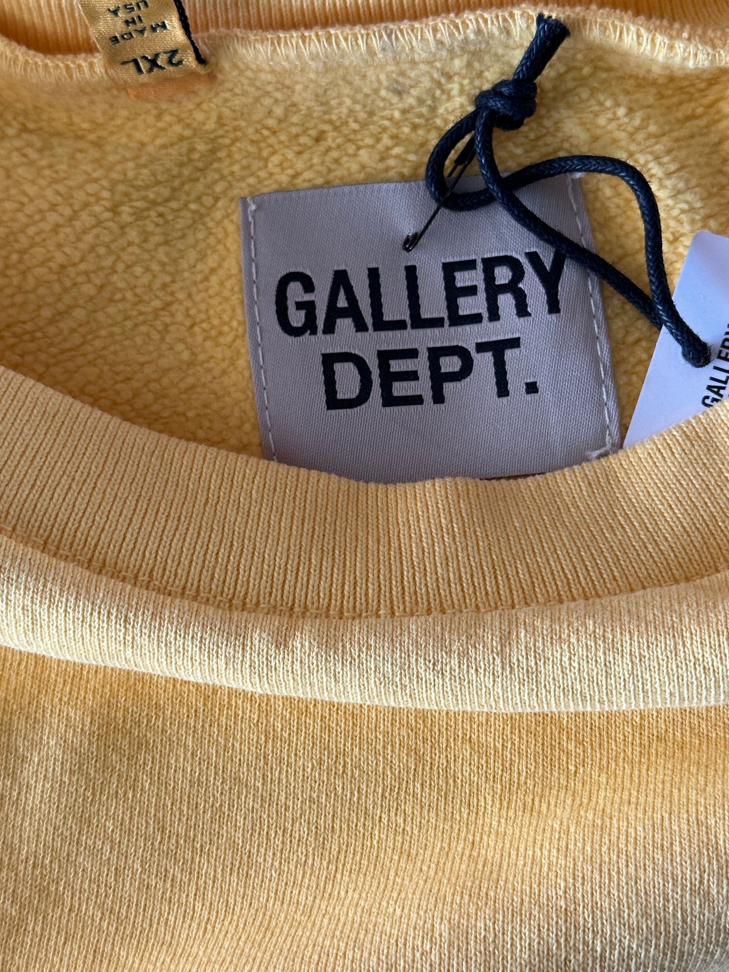 Gallery Dept Yellow & Black French Logo Sweater