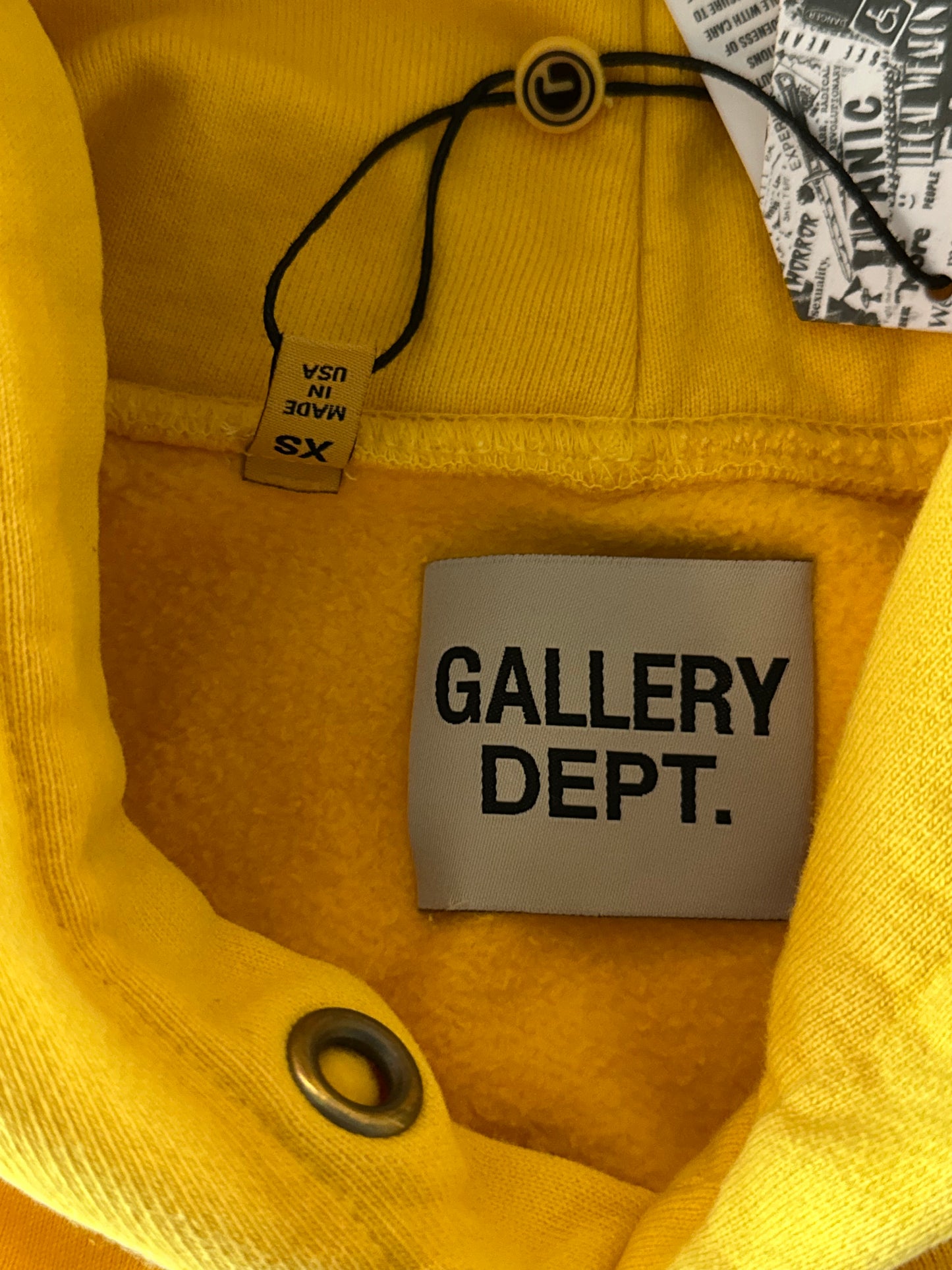 Gallery Dept Yellow Boxing Gloves Logo Hoodie