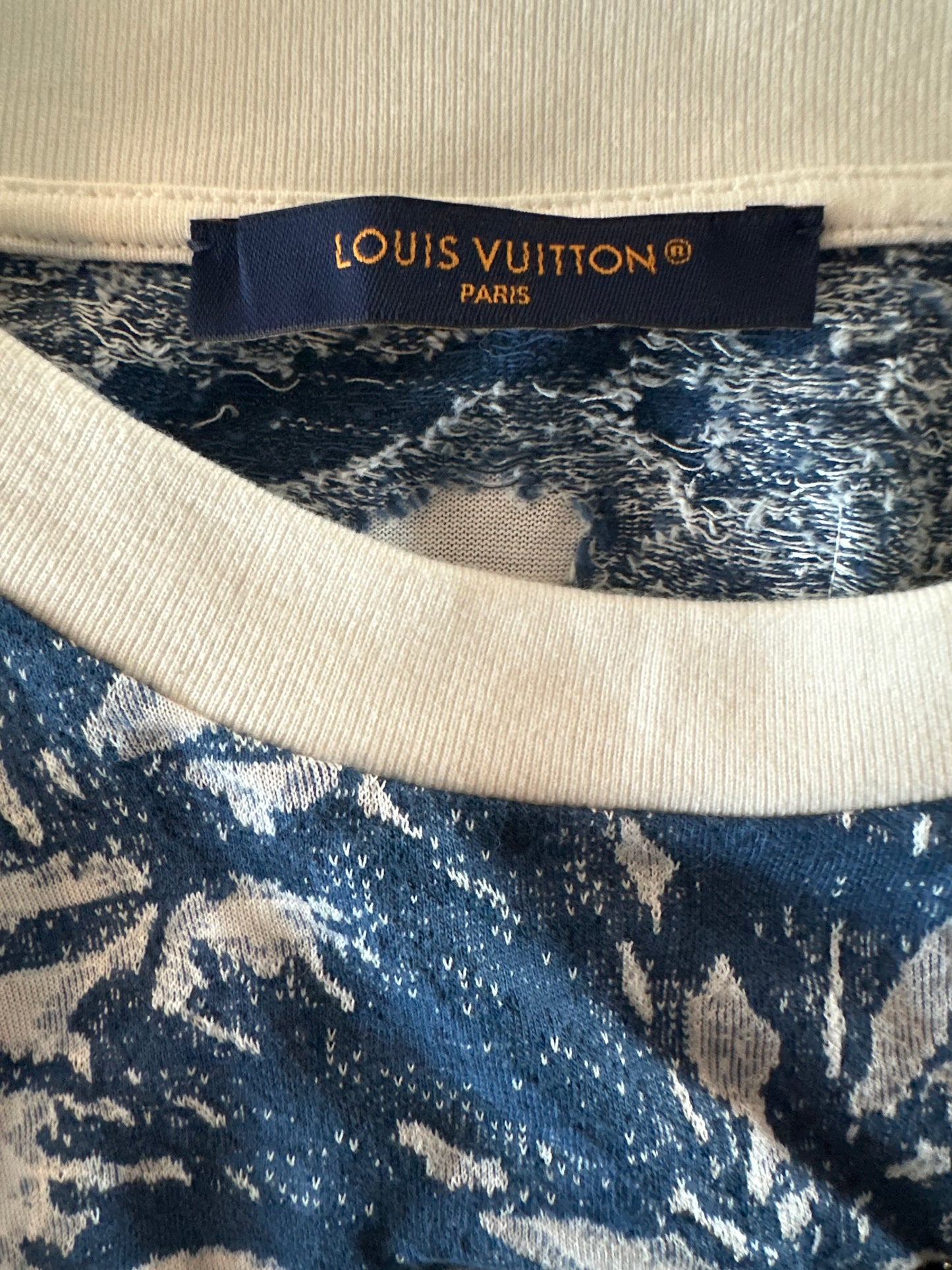Louis Vuitton Blue & White Aquagarden Monogram T-Shirt
