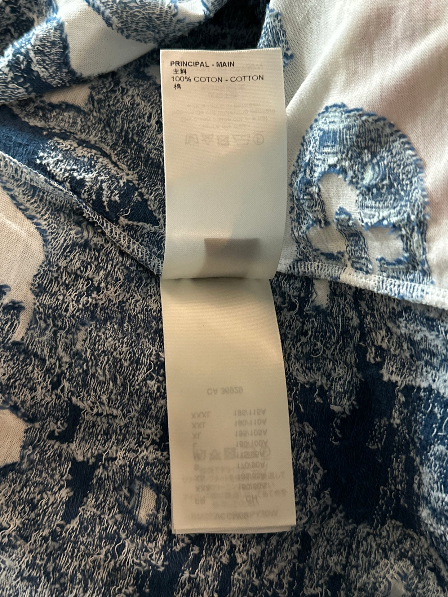 Louis Vuitton Blue & White Aquagarden Monogram T-Shirt