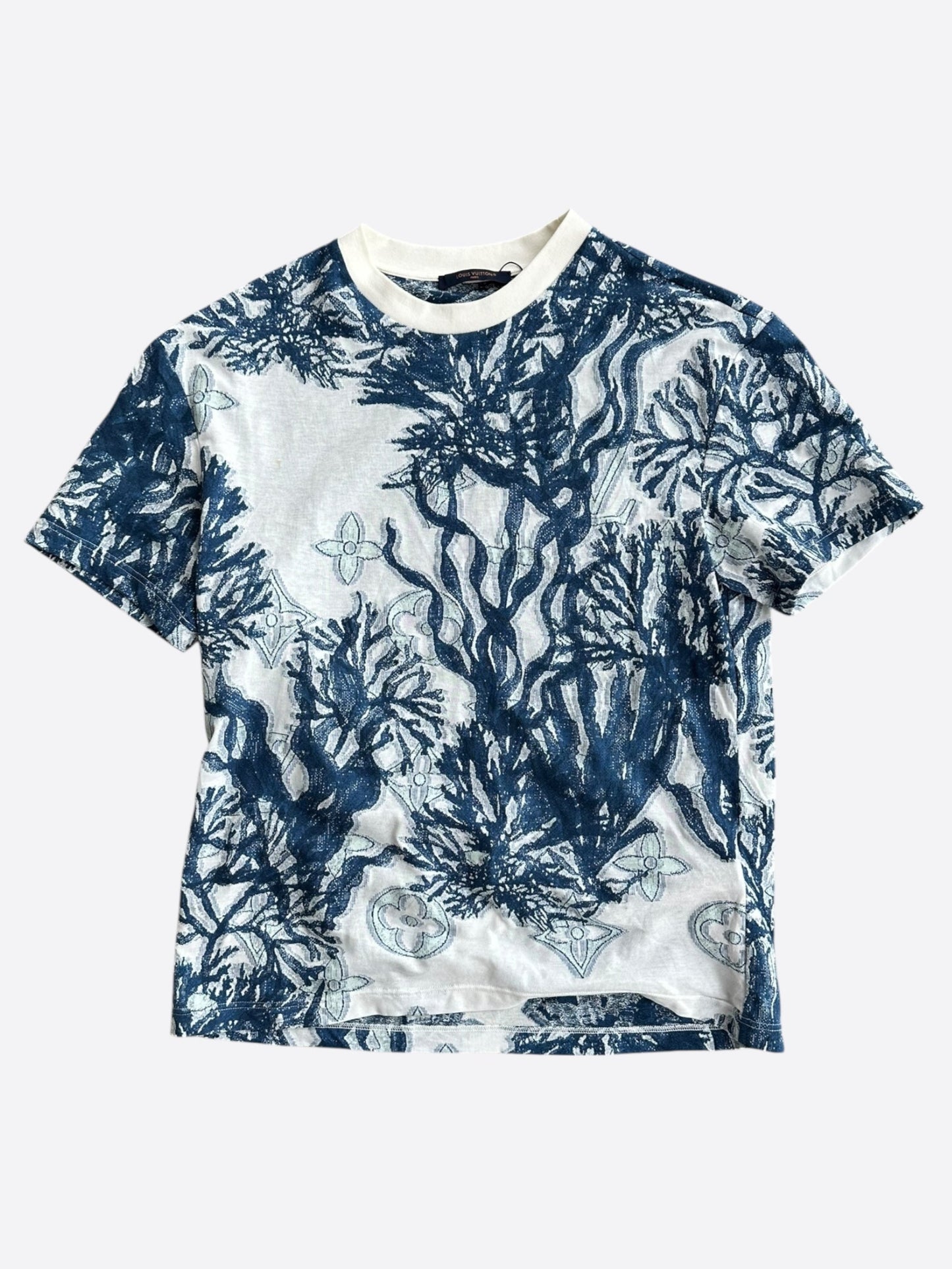 Louis Vuitton Blue & White Aquagarden Monogram T-Shirt