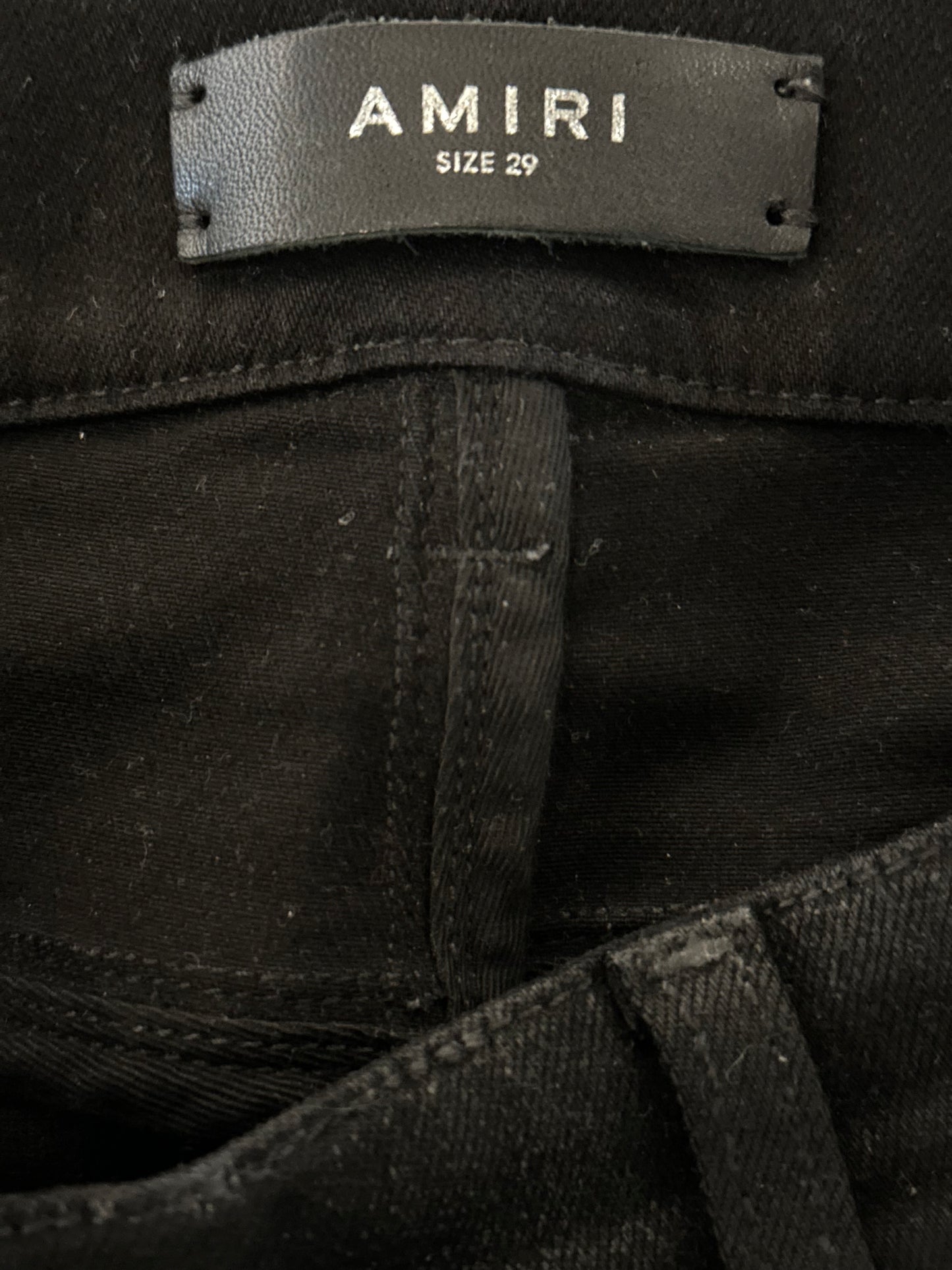 Amiri Black Distressed MX1 Jeans
