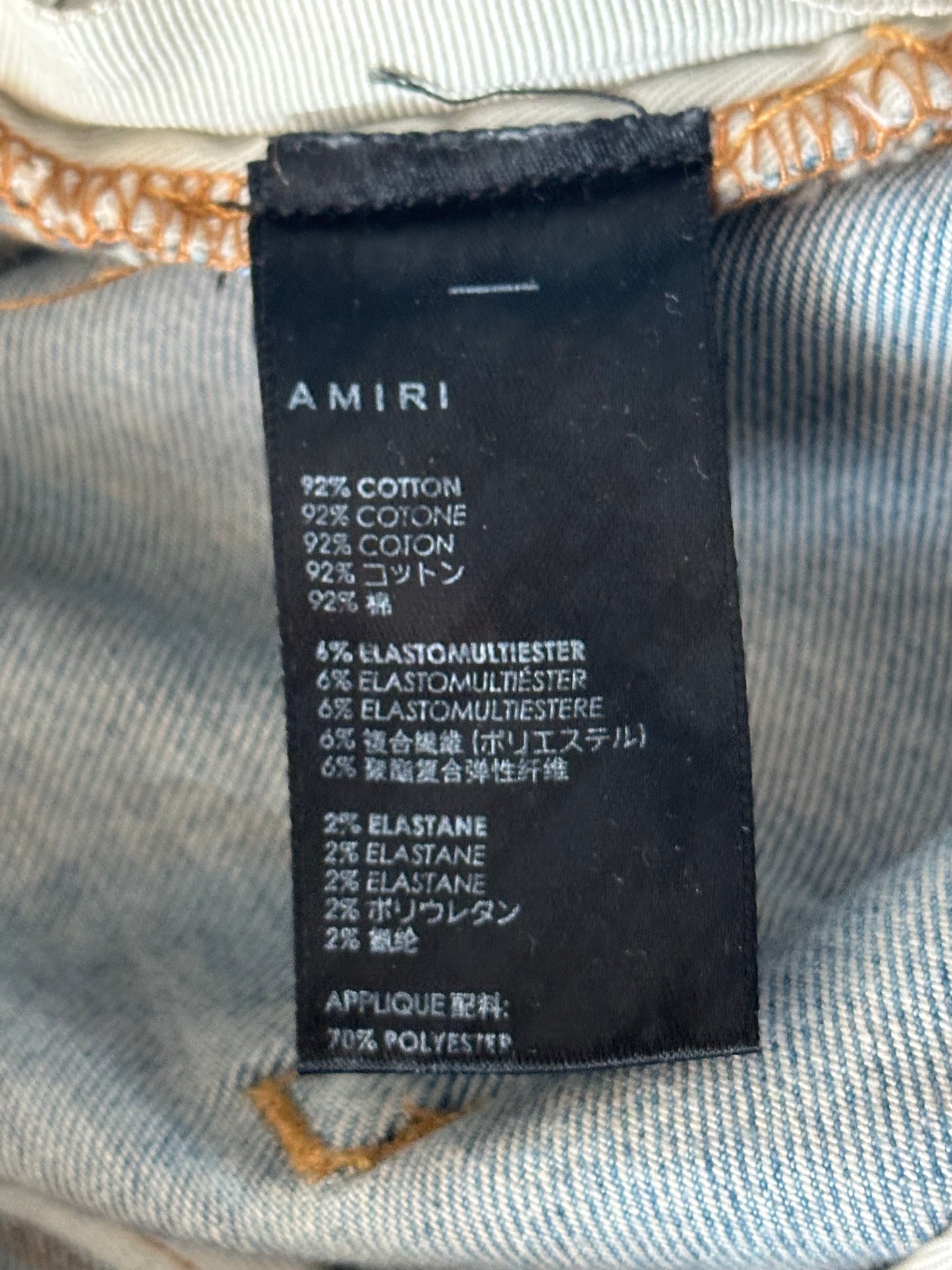Amiri Clay Indigo & White MX1 Jeans