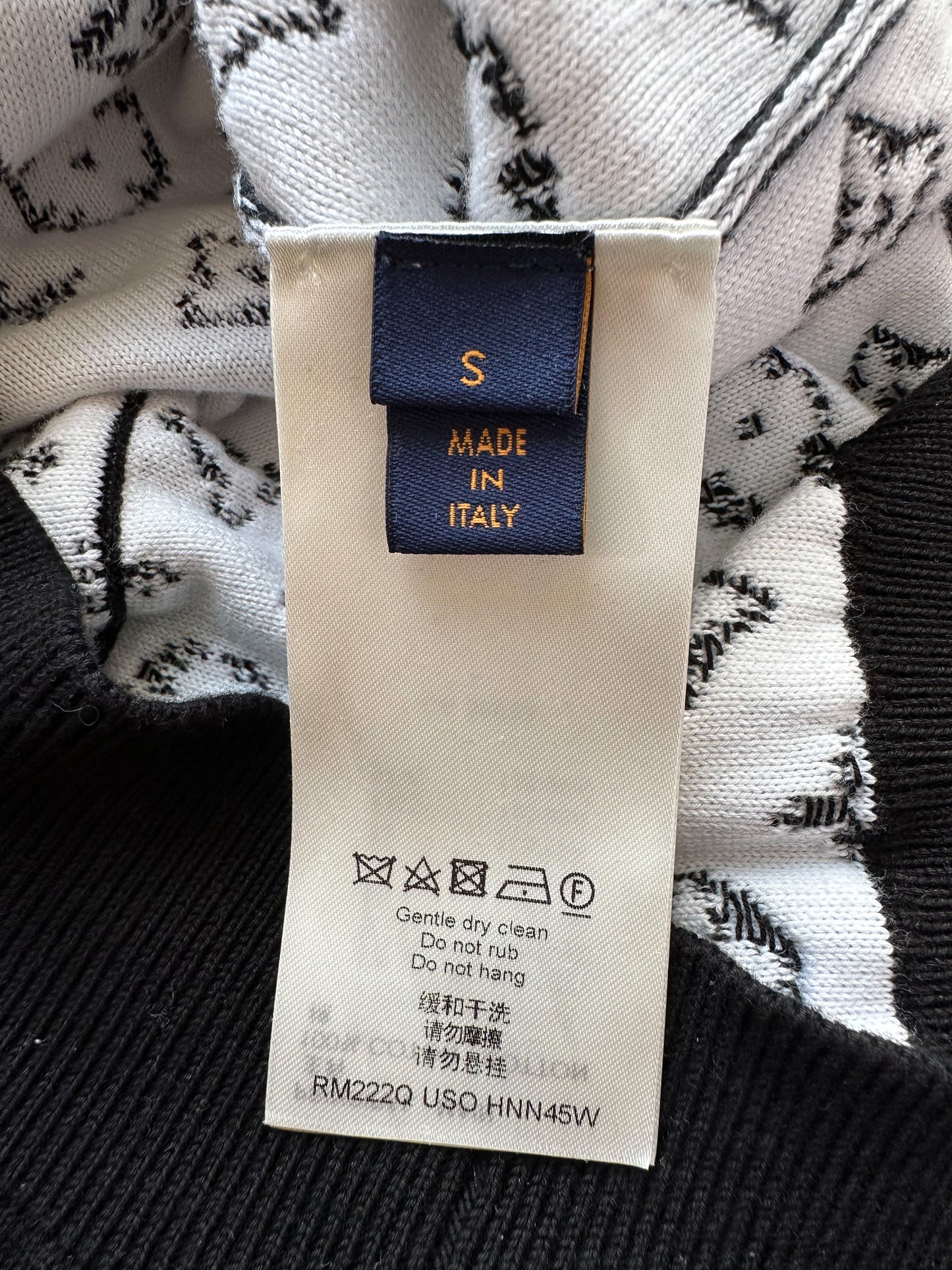 Louis Vuitton Black & White Monogram Gradient Hoodie