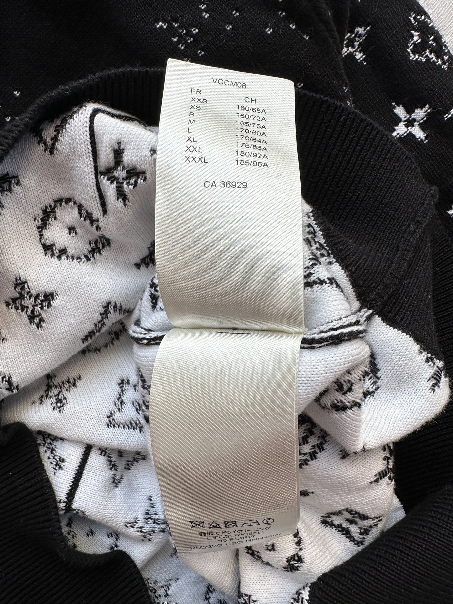 Louis Vuitton Black & White Monogram Gradient Hoodie
