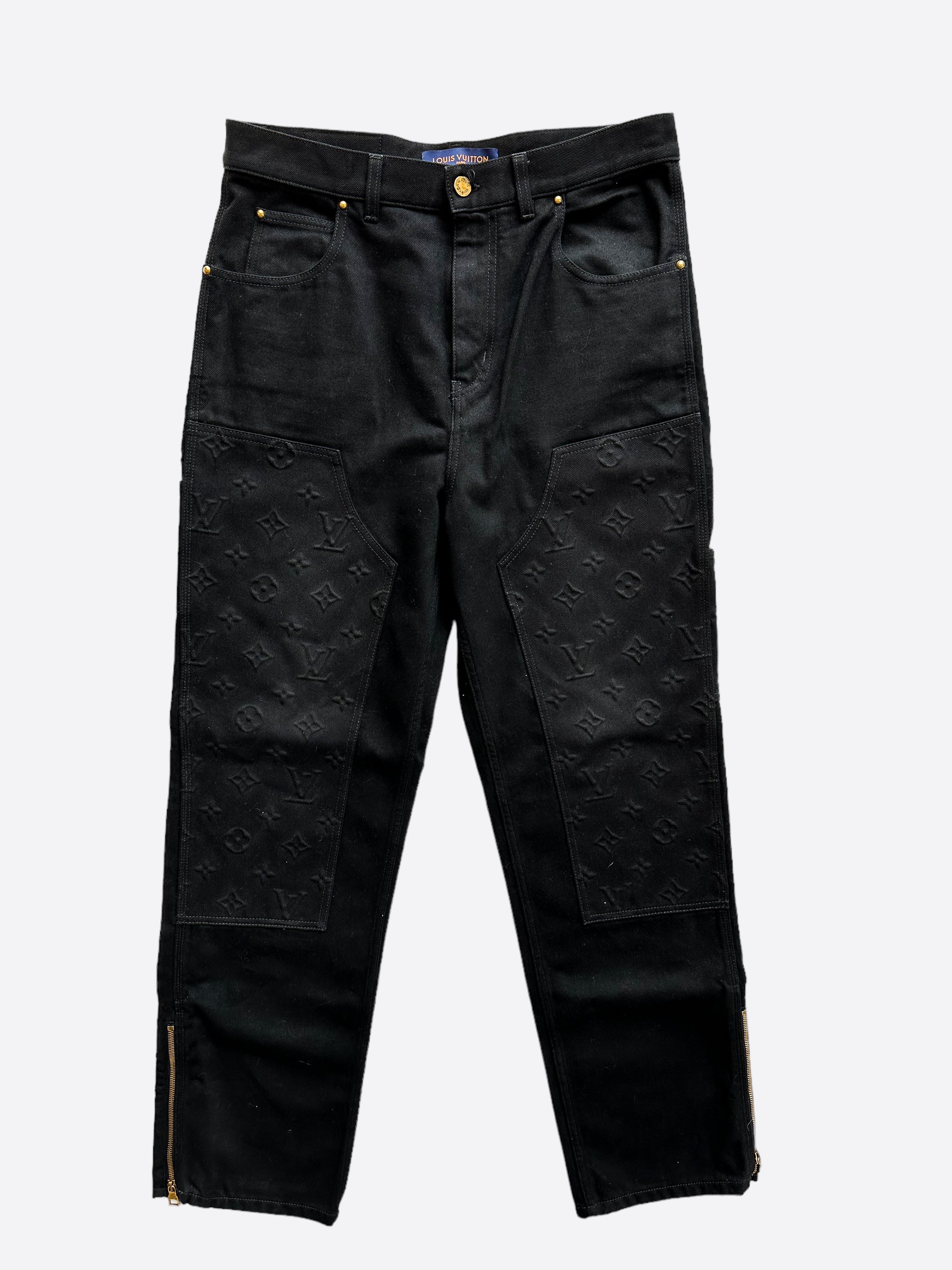 Louis Vuitton, Jeans, Louis Vuitton Monogram Patch Denim Jeans Size 6